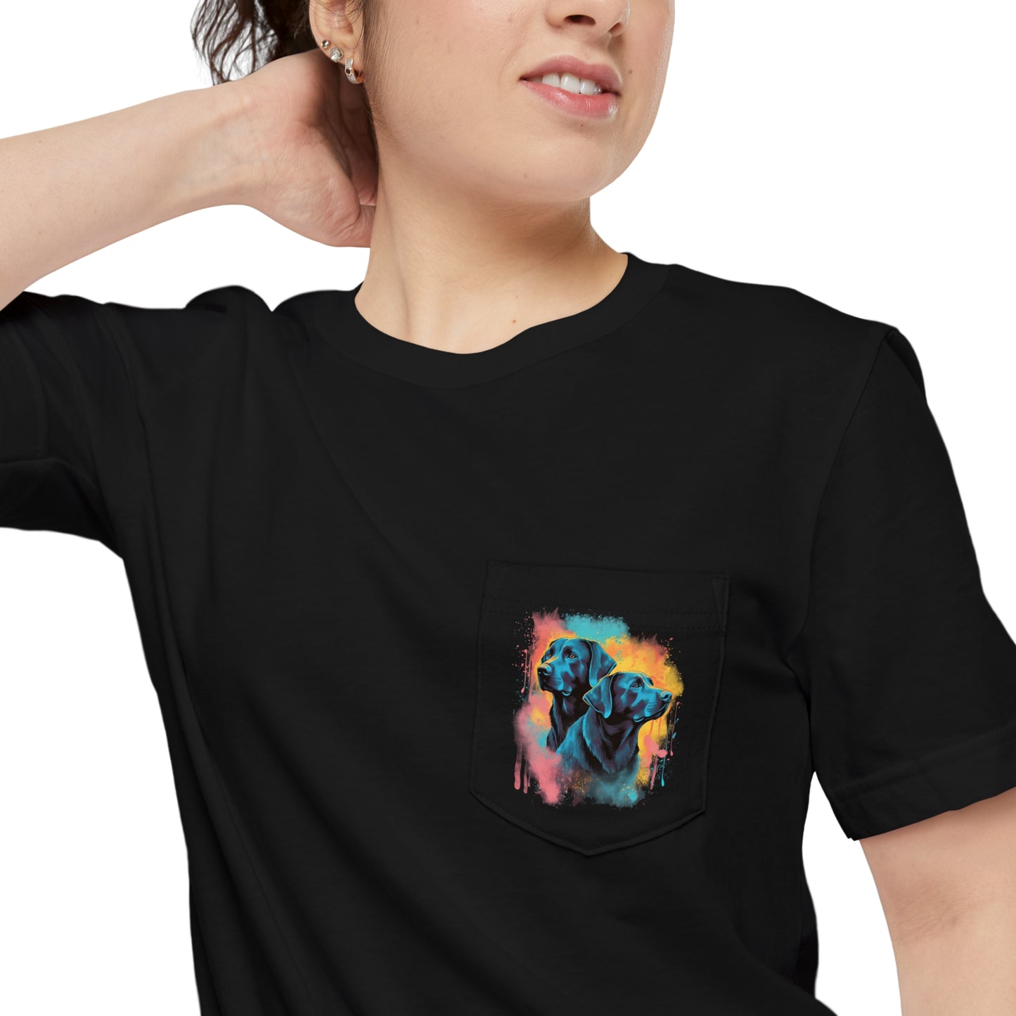 Streetwear Labrador Retriever Unisex Pocket Tee