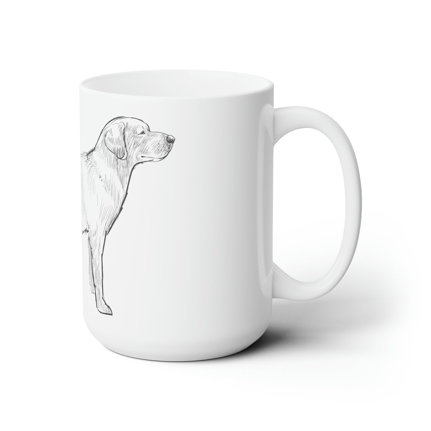 Simply Sketched Labrador Retriever 15 oz Ceramic Mug