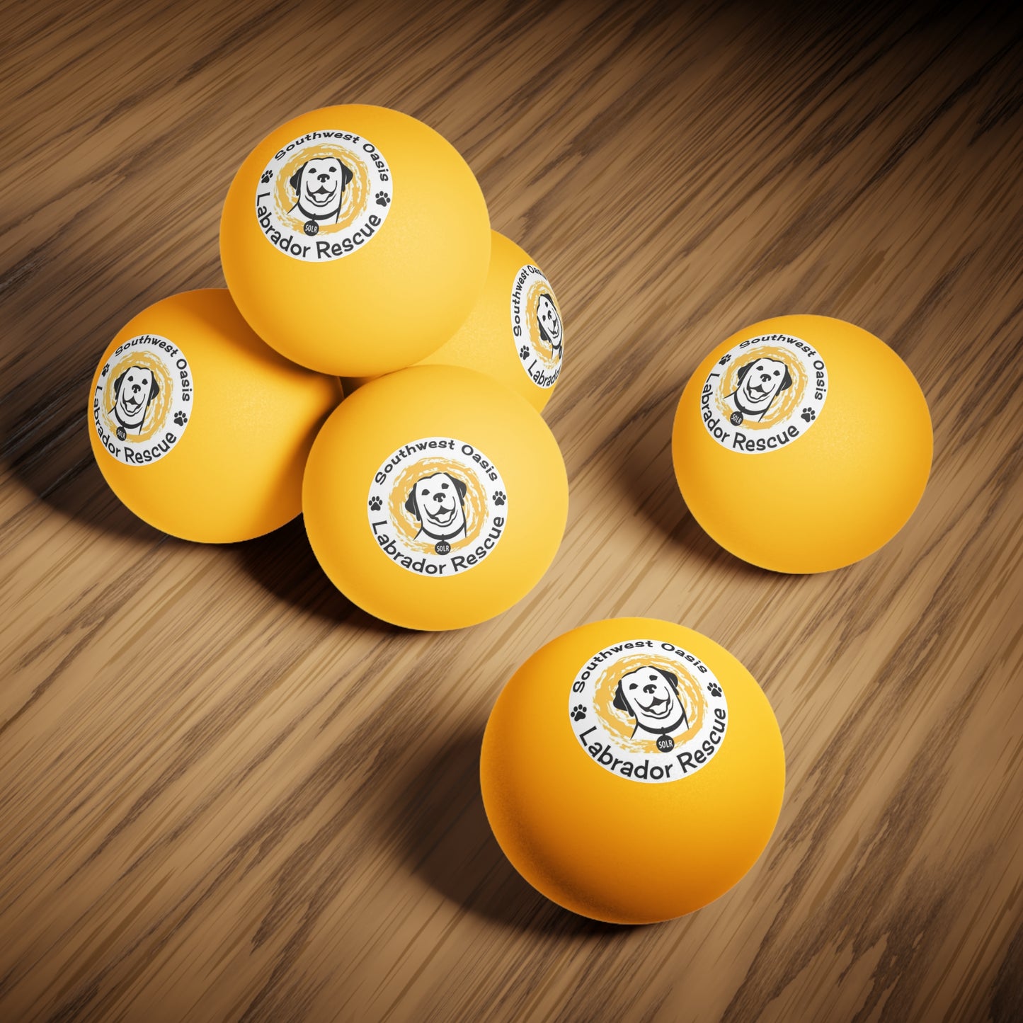 Southwest Oasis Labrador Rescue (SOLR) Ping-Pong Balls, 6 pcs