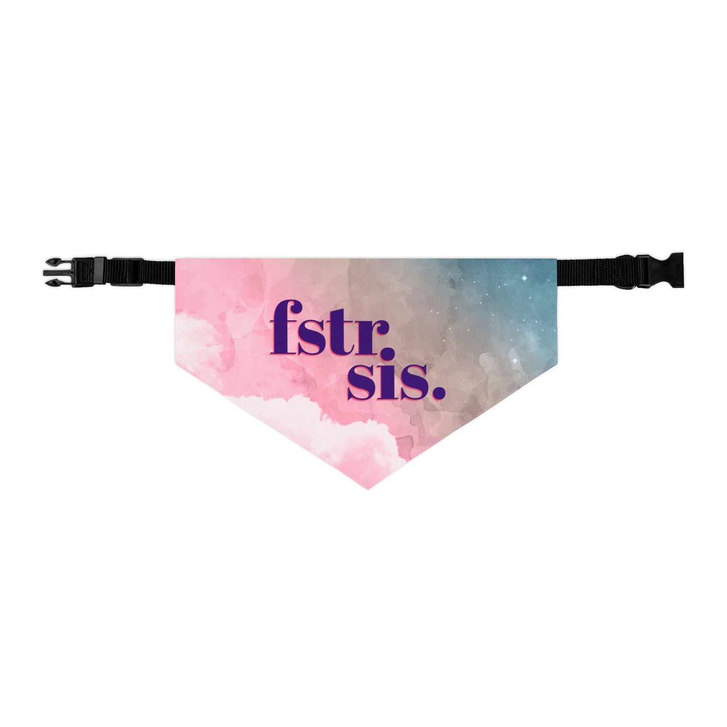 Foster Sis Watercolor Pet Bandana Collar
