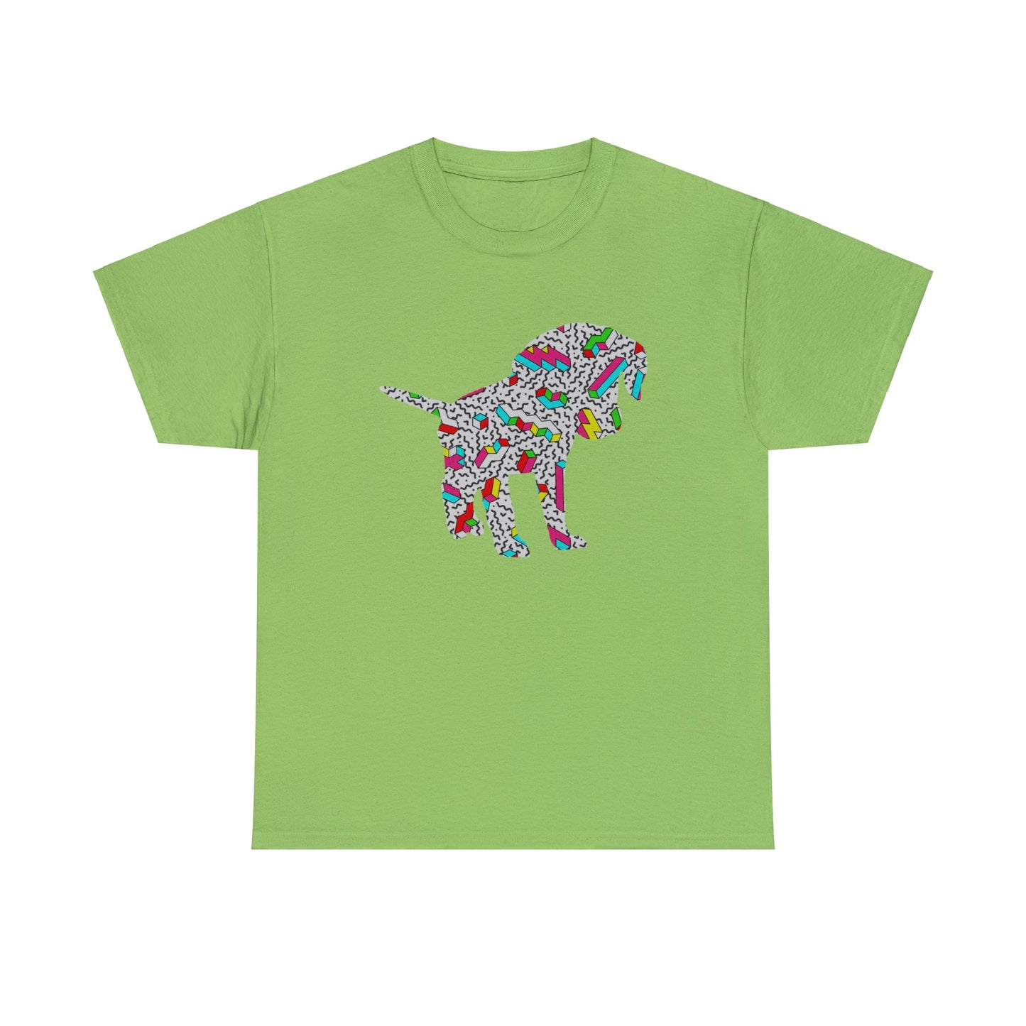 Retro Neon Labrador Retriever Puppy Unisex Cotton Tee