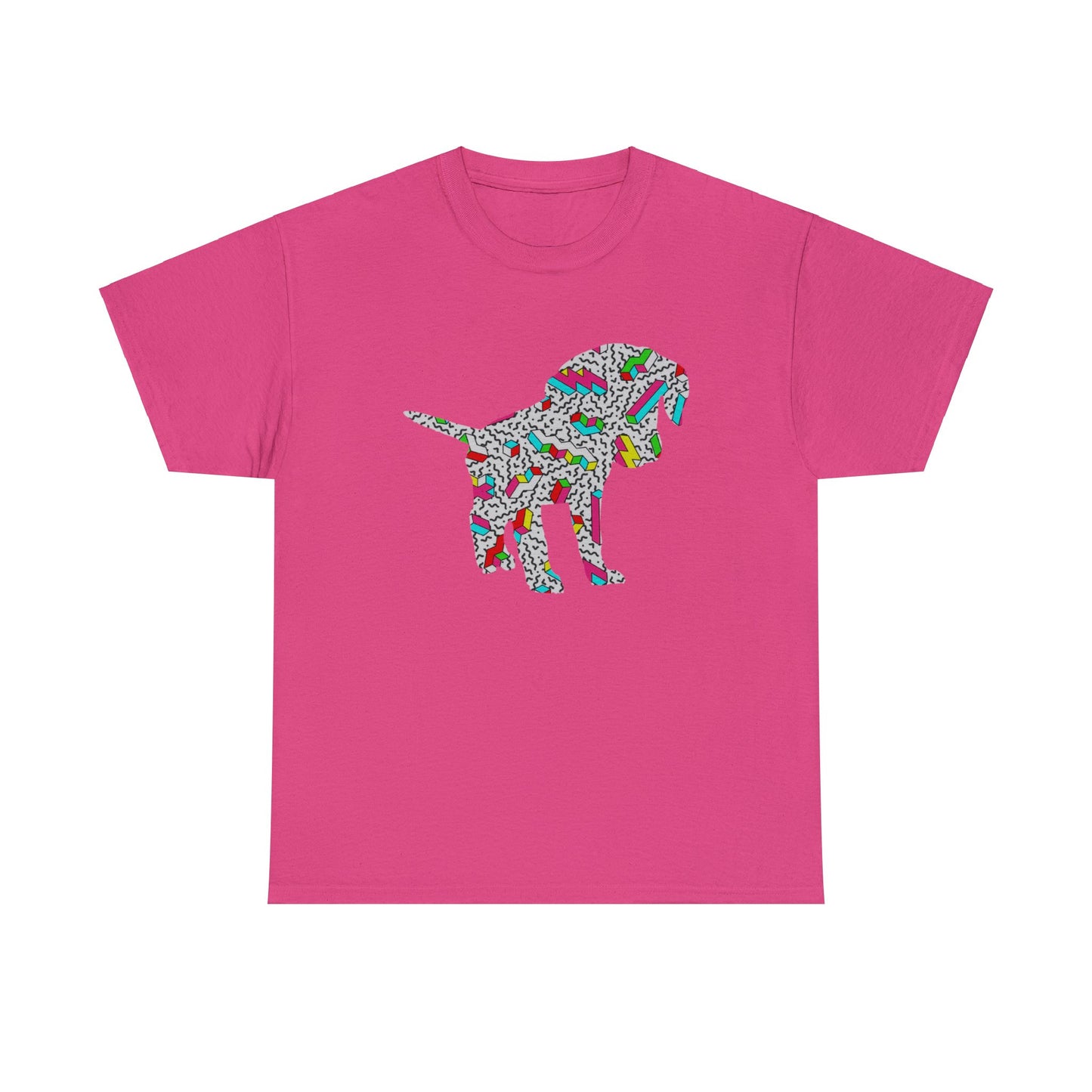 Retro Neon Labrador Retriever Puppy Unisex Cotton Tee