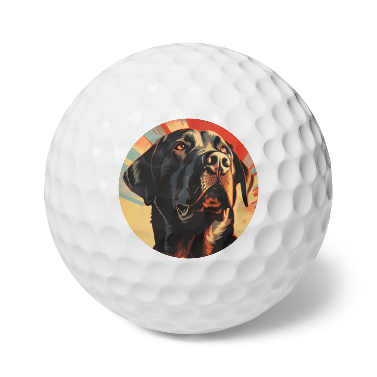 Labrador Retriever Pop-Art Golf Balls, 6pcs