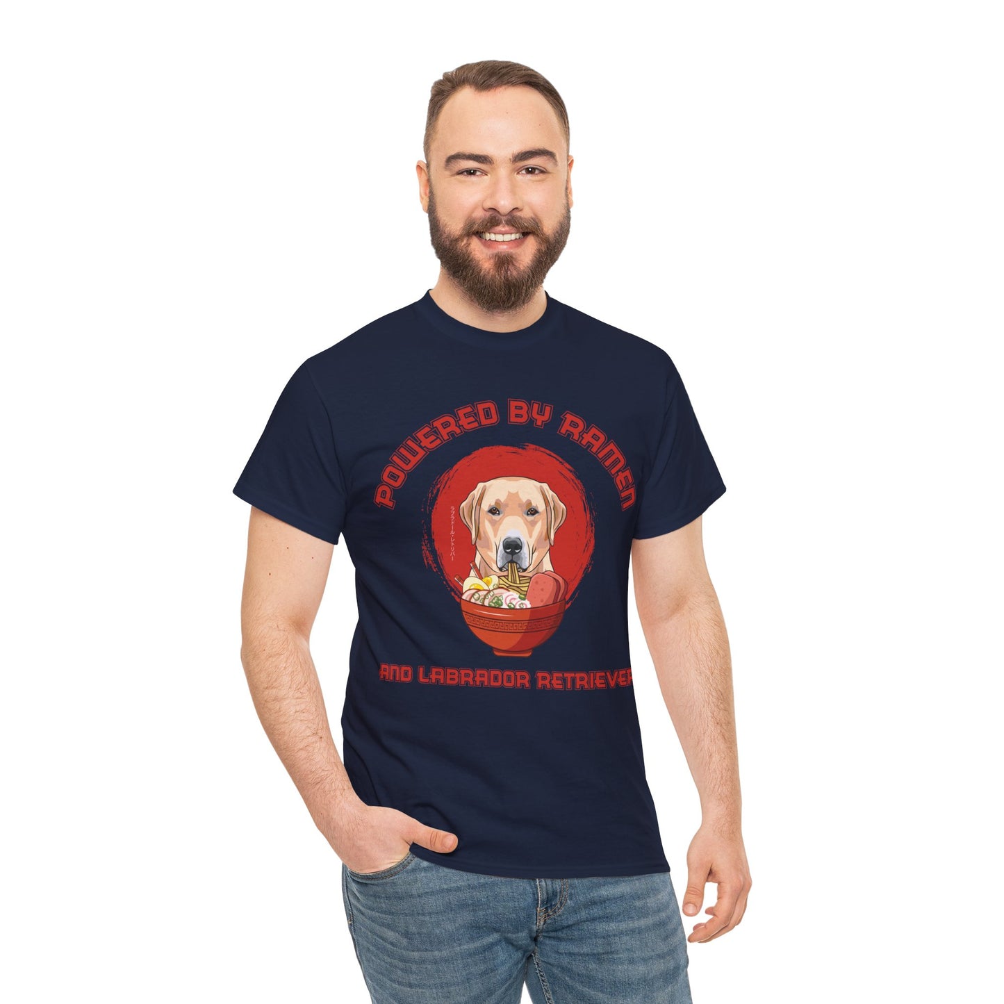 Labrador Retriever and Ramen Unisex Cotton Tee