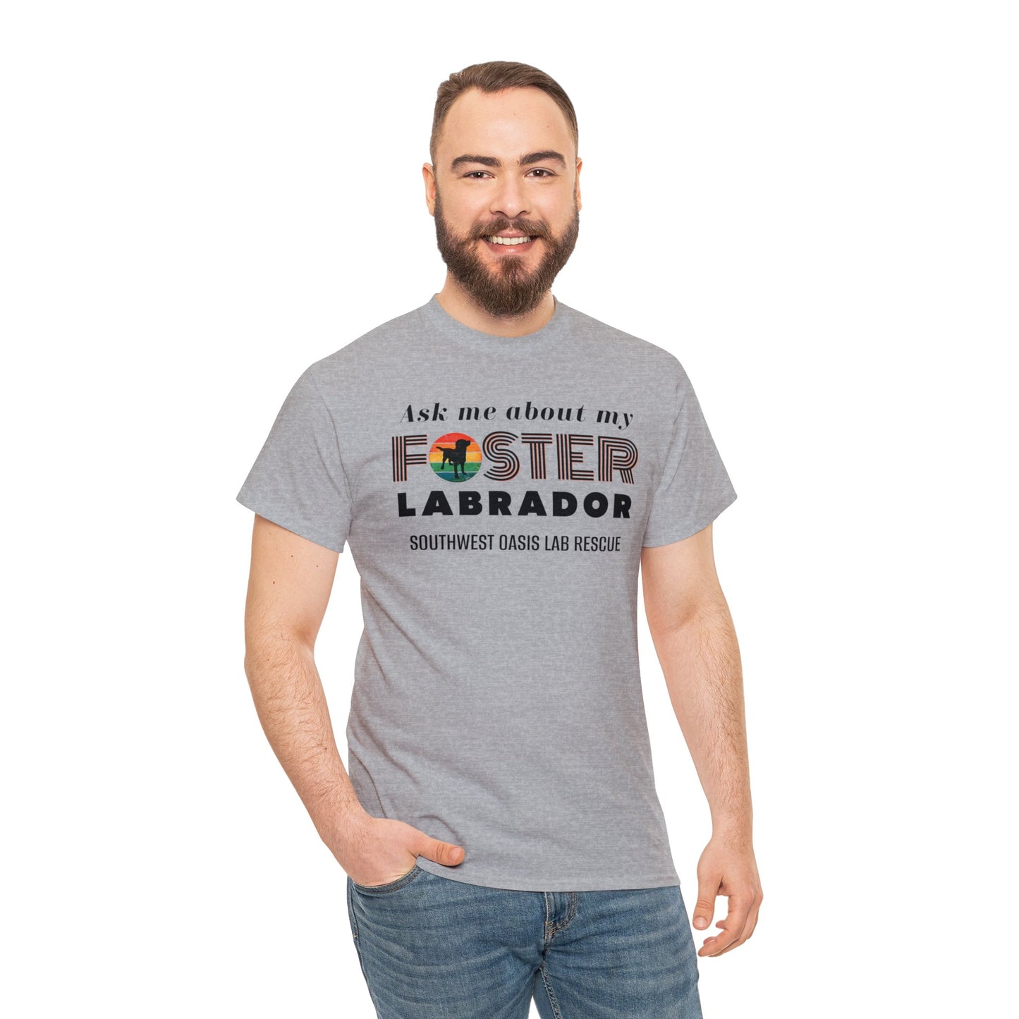 SOLR Ask Me About My Foster Lab Unisex Heavy Cotton Tee