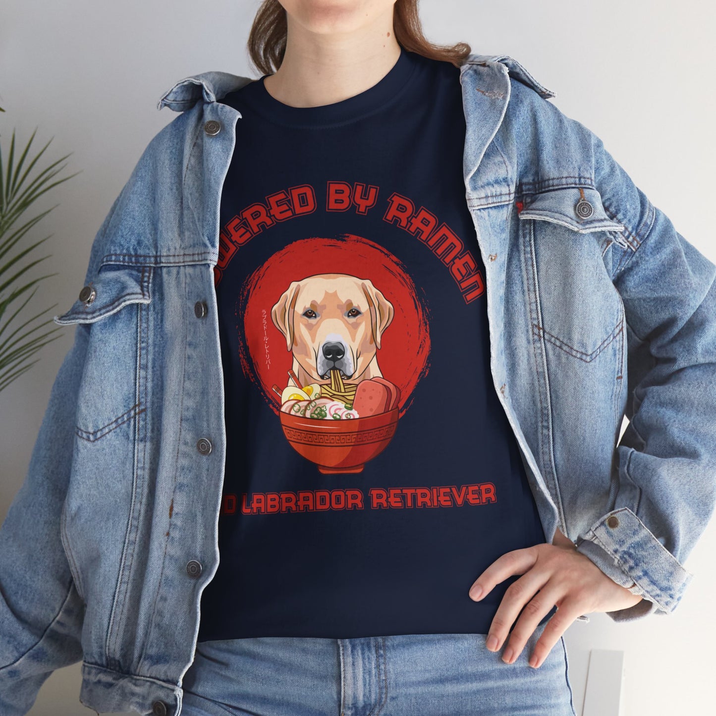 Labrador Retriever and Ramen Unisex Cotton Tee