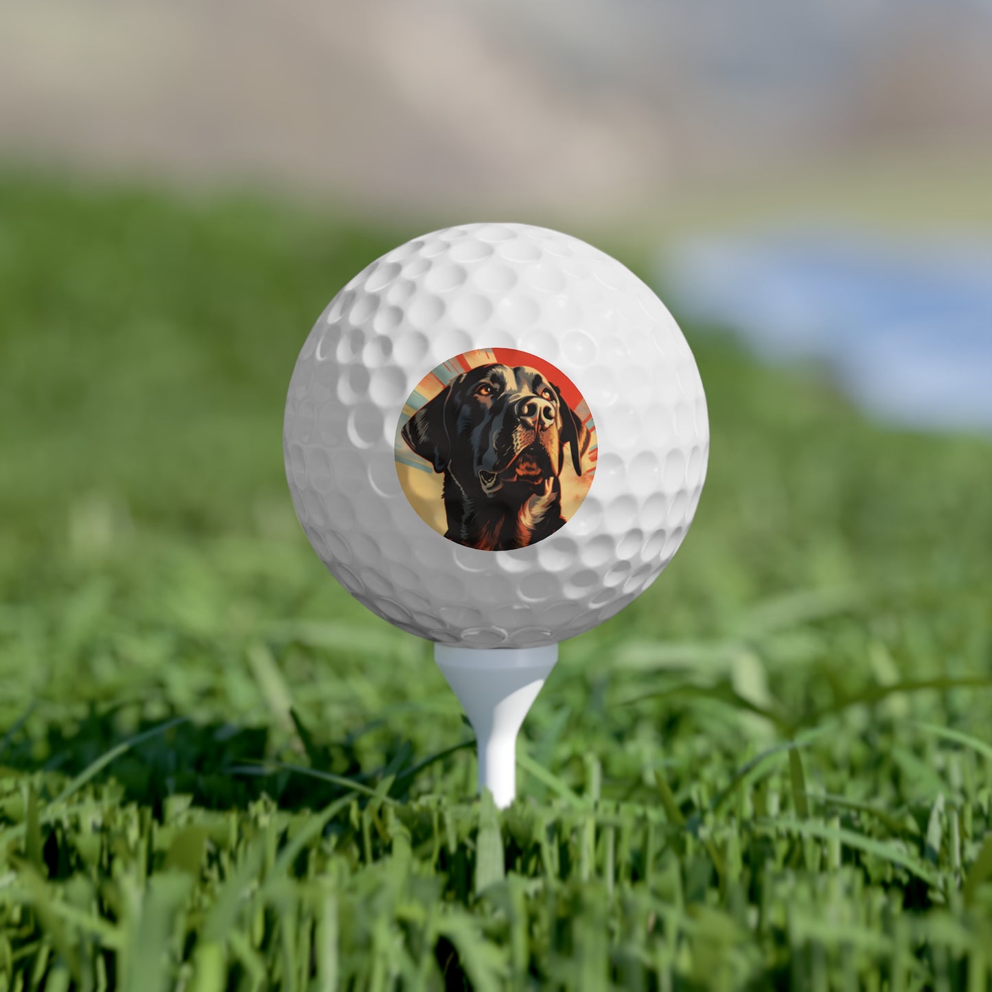 Labrador Retriever Pop-Art Golf Balls, 6pcs