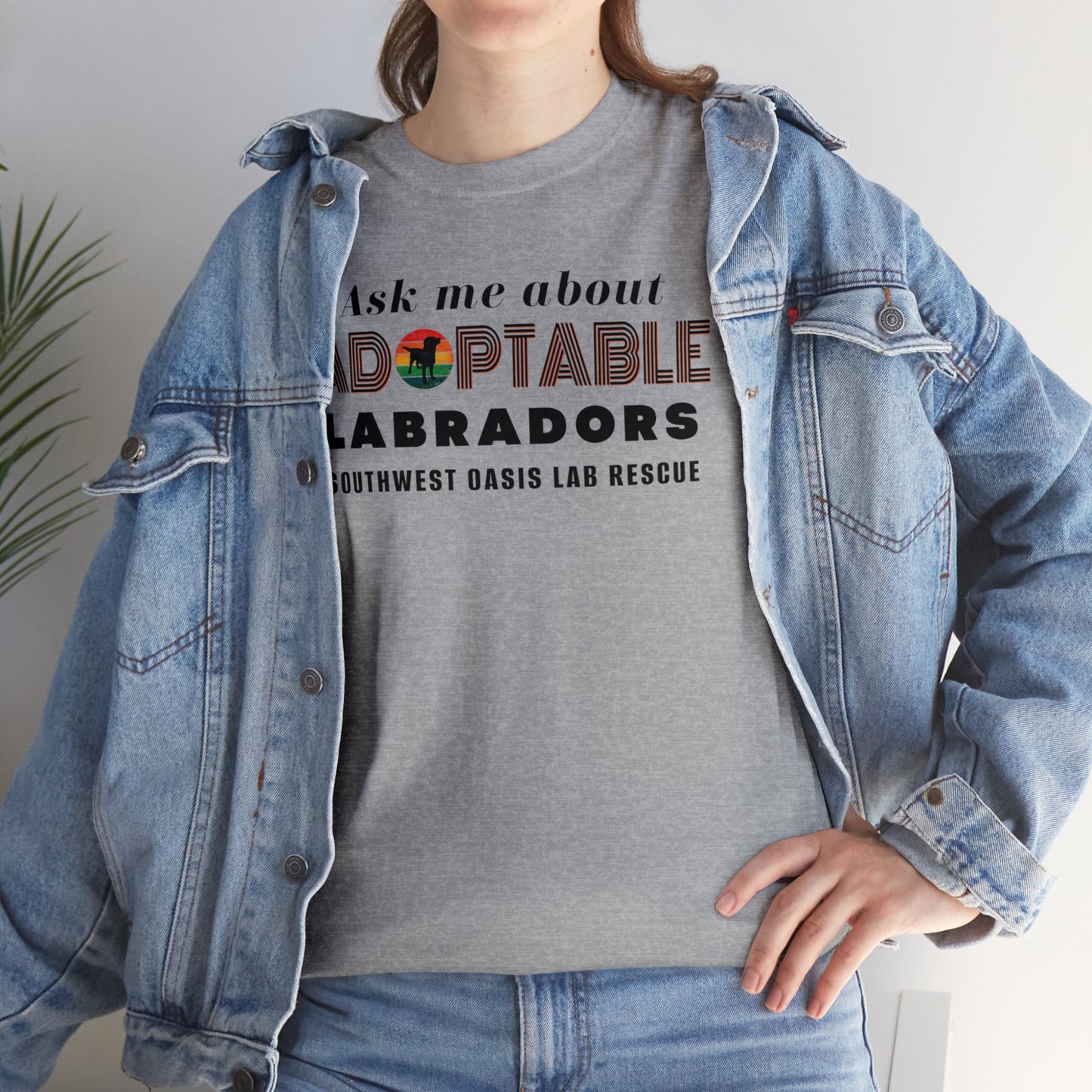 SOLR Ask Me Adoptable Labs Unisex Heavy Cotton Tee