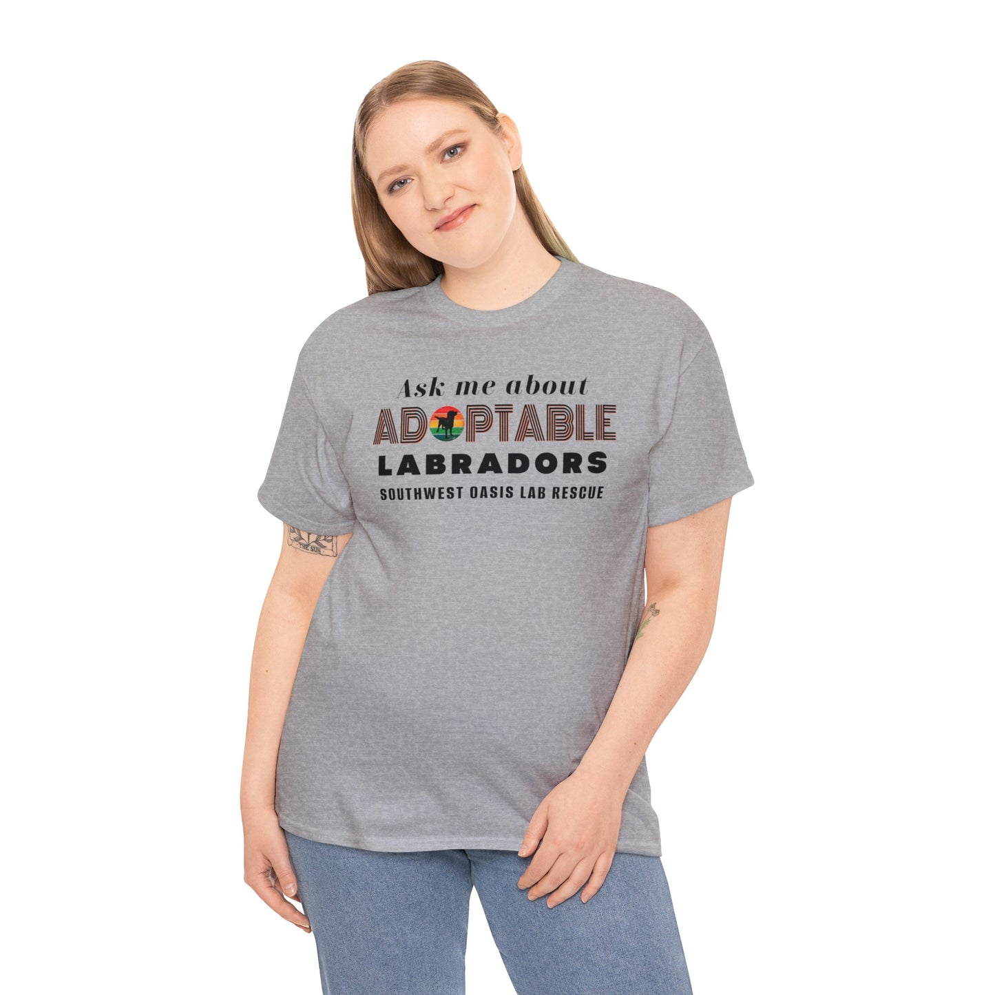 SOLR Ask Me Adoptable Labs Unisex Heavy Cotton Tee