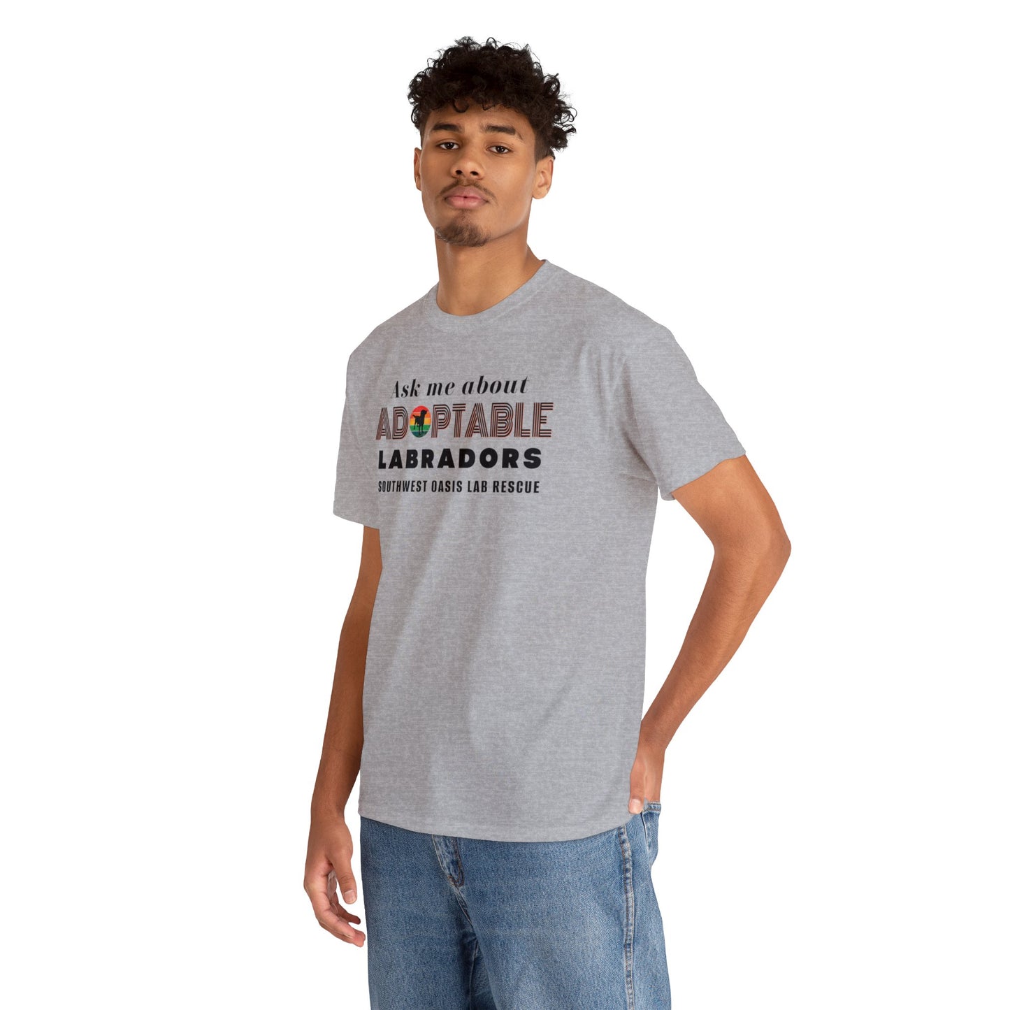 SOLR Ask Me Adoptable Labs Unisex Heavy Cotton Tee