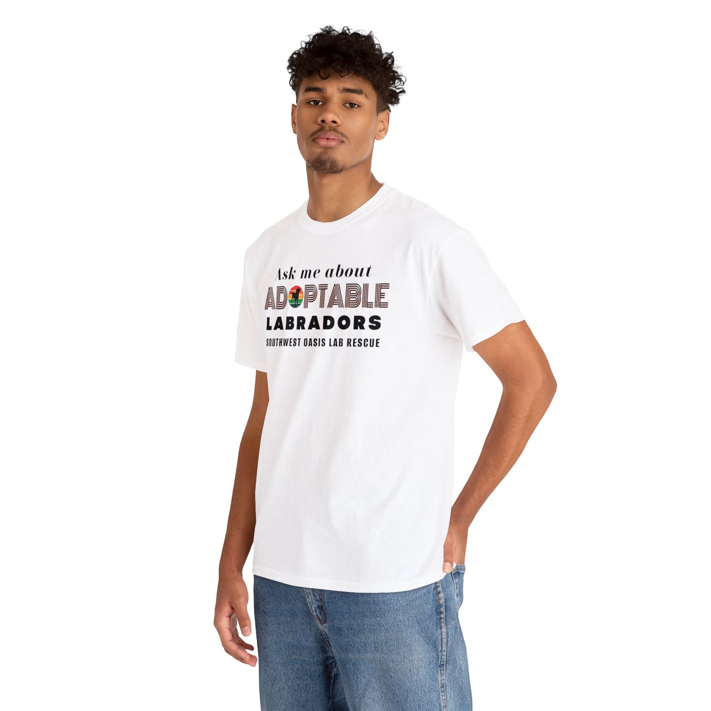SOLR Ask Me Adoptable Labs Unisex Heavy Cotton Tee