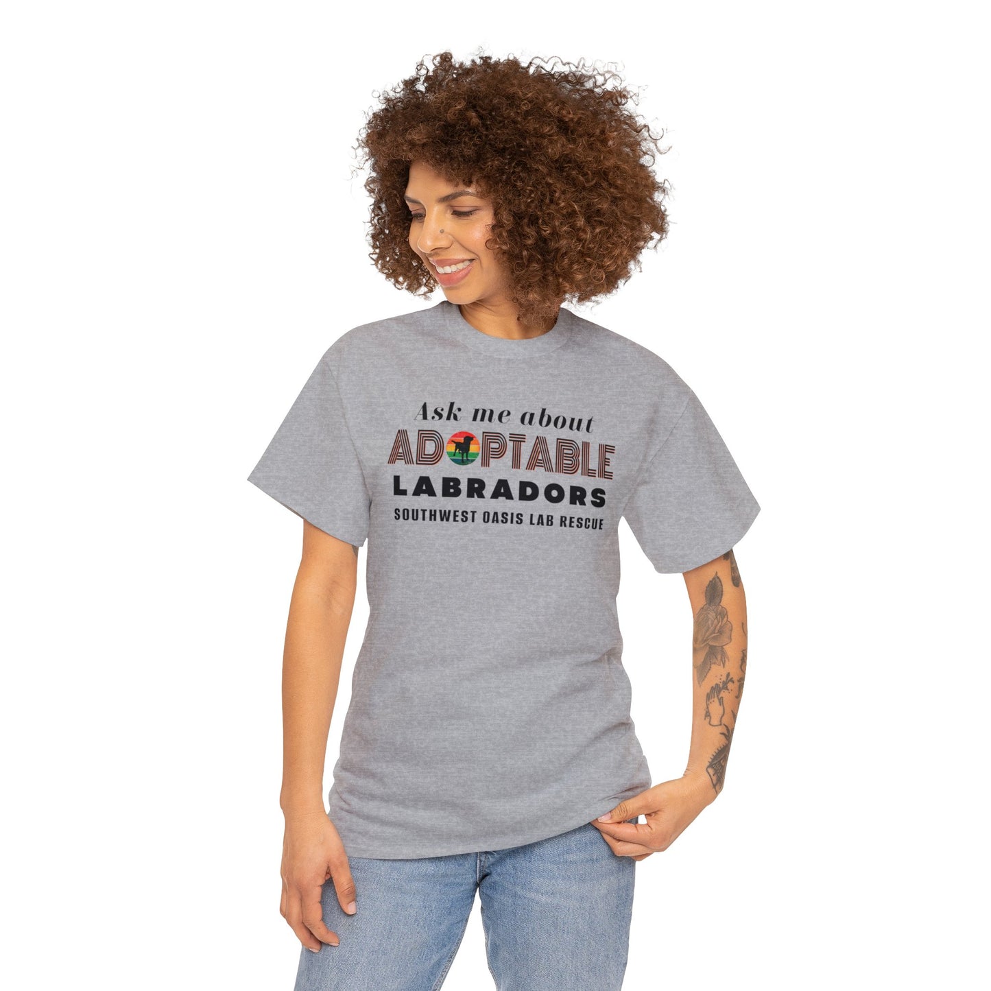 SOLR Ask Me Adoptable Labs Unisex Heavy Cotton Tee