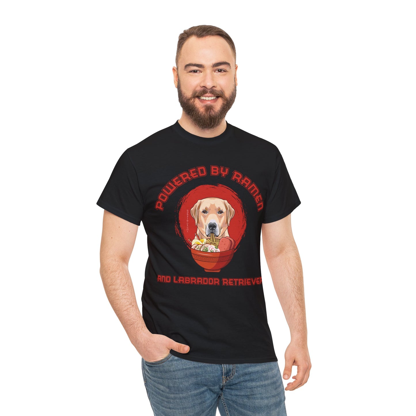Labrador Retriever and Ramen Unisex Cotton Tee