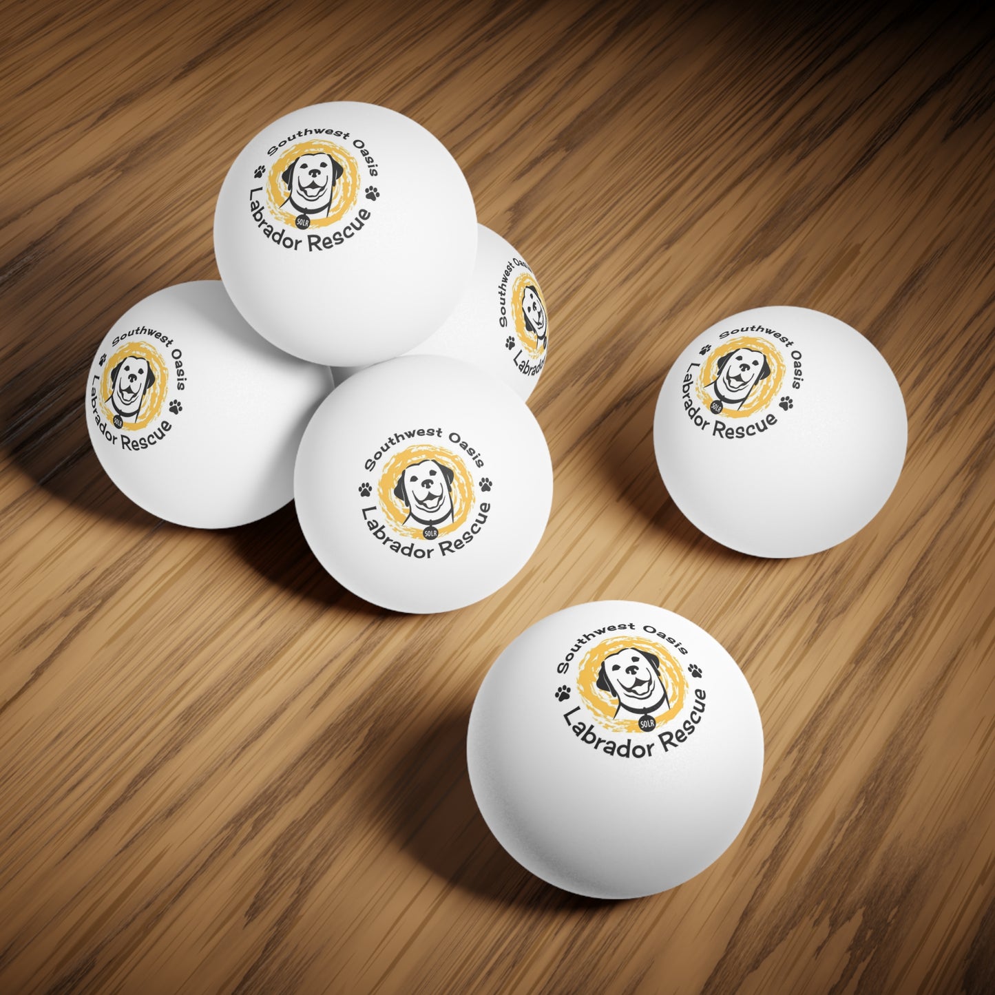 Southwest Oasis Labrador Rescue (SOLR) Ping-Pong Balls, 6 pcs