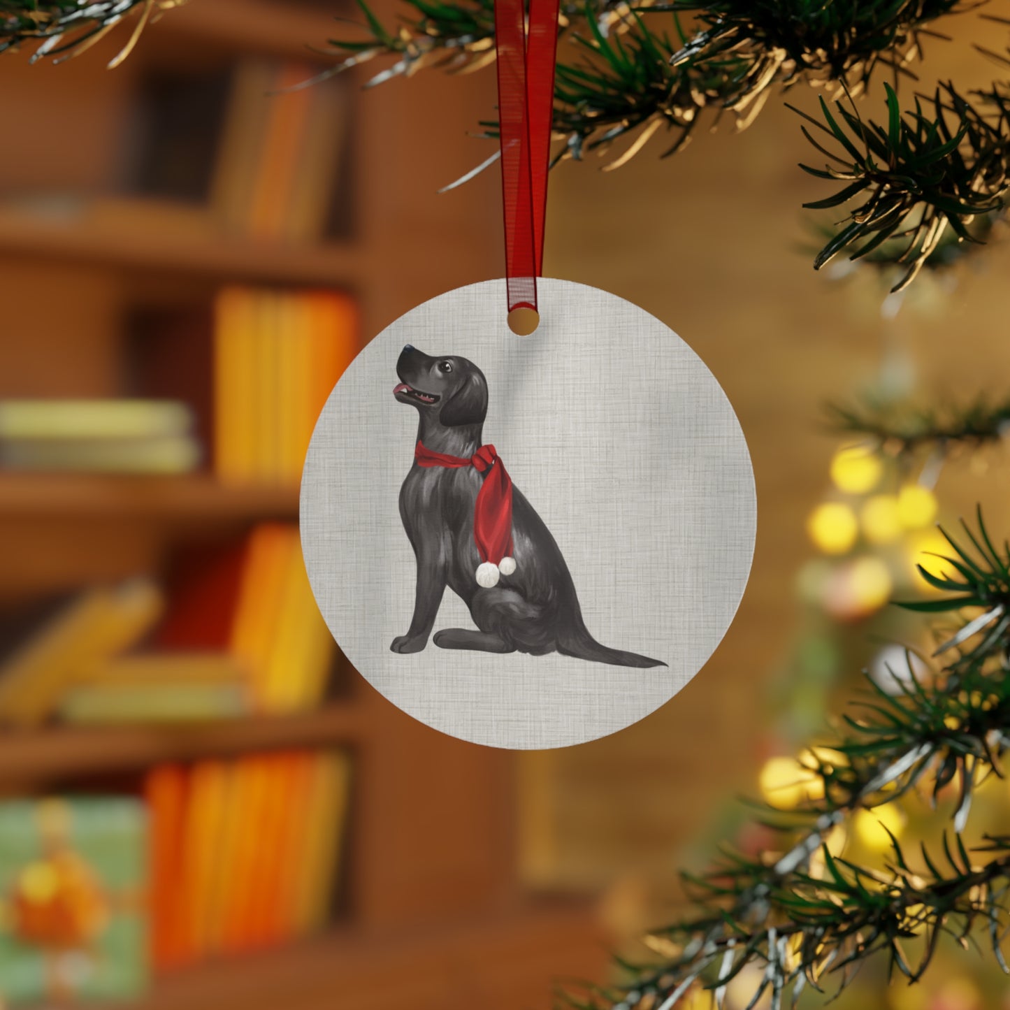 Black Labrador Retriever 2024 Metal Ornament