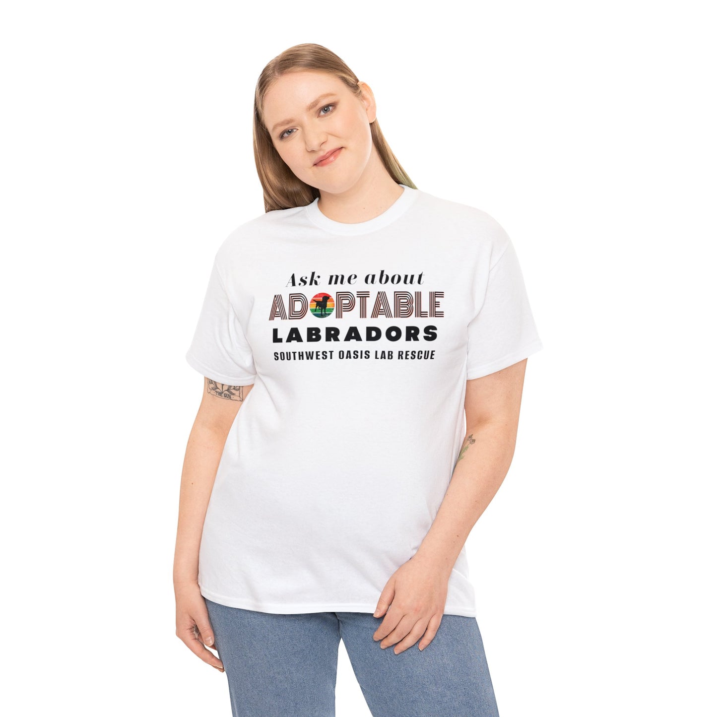 SOLR Ask Me Adoptable Labs Unisex Heavy Cotton Tee