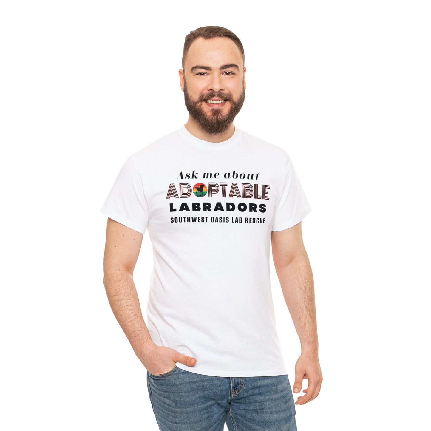 SOLR Ask Me Adoptable Labs Unisex Heavy Cotton Tee