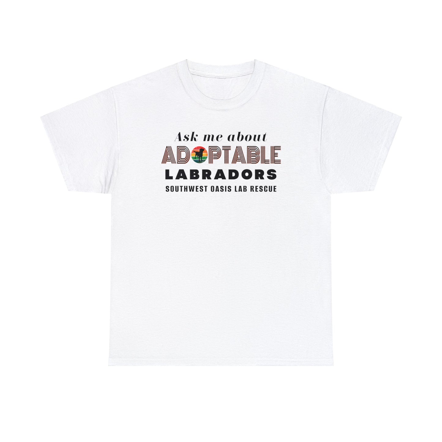 SOLR Ask Me Adoptable Labs Unisex Heavy Cotton Tee