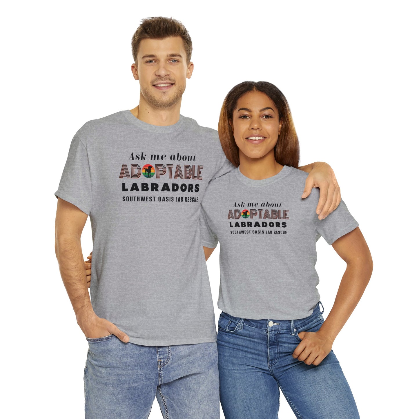 SOLR Ask Me Adoptable Labs Unisex Heavy Cotton Tee