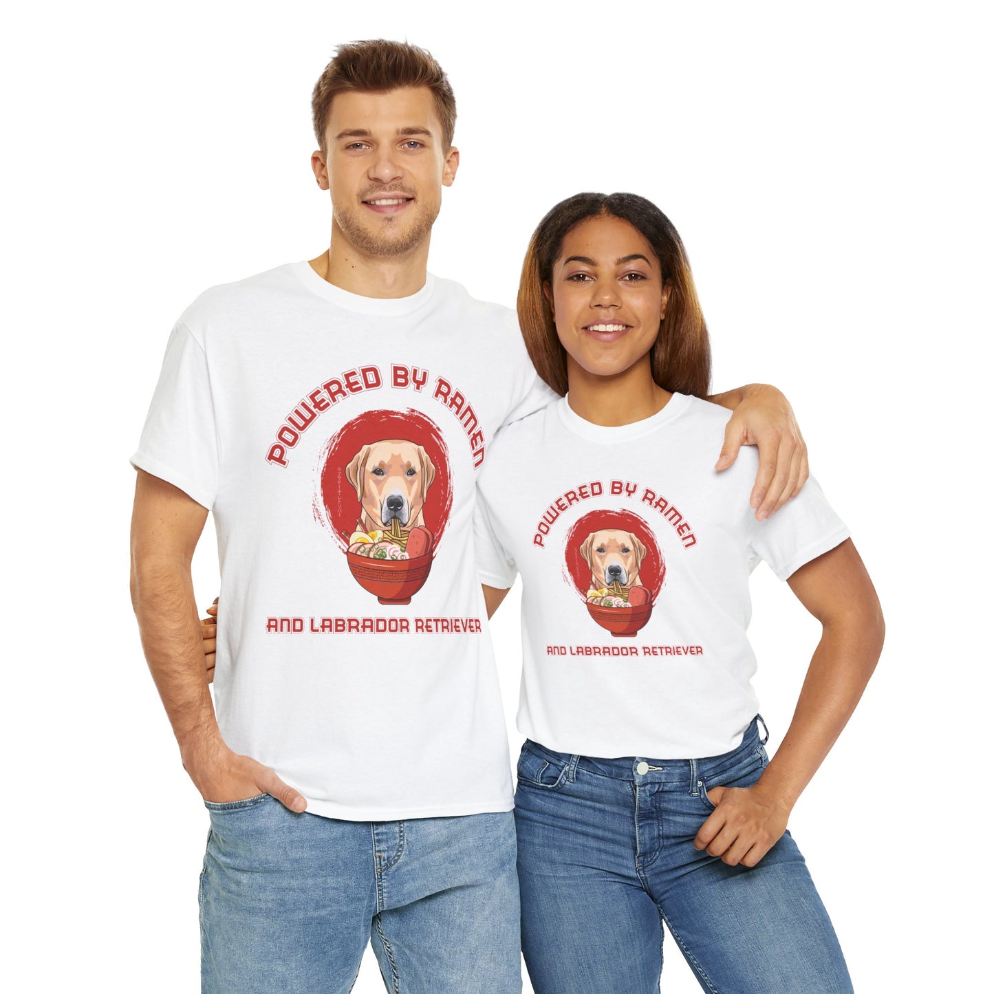 Labrador Retriever and Ramen Unisex Cotton Tee