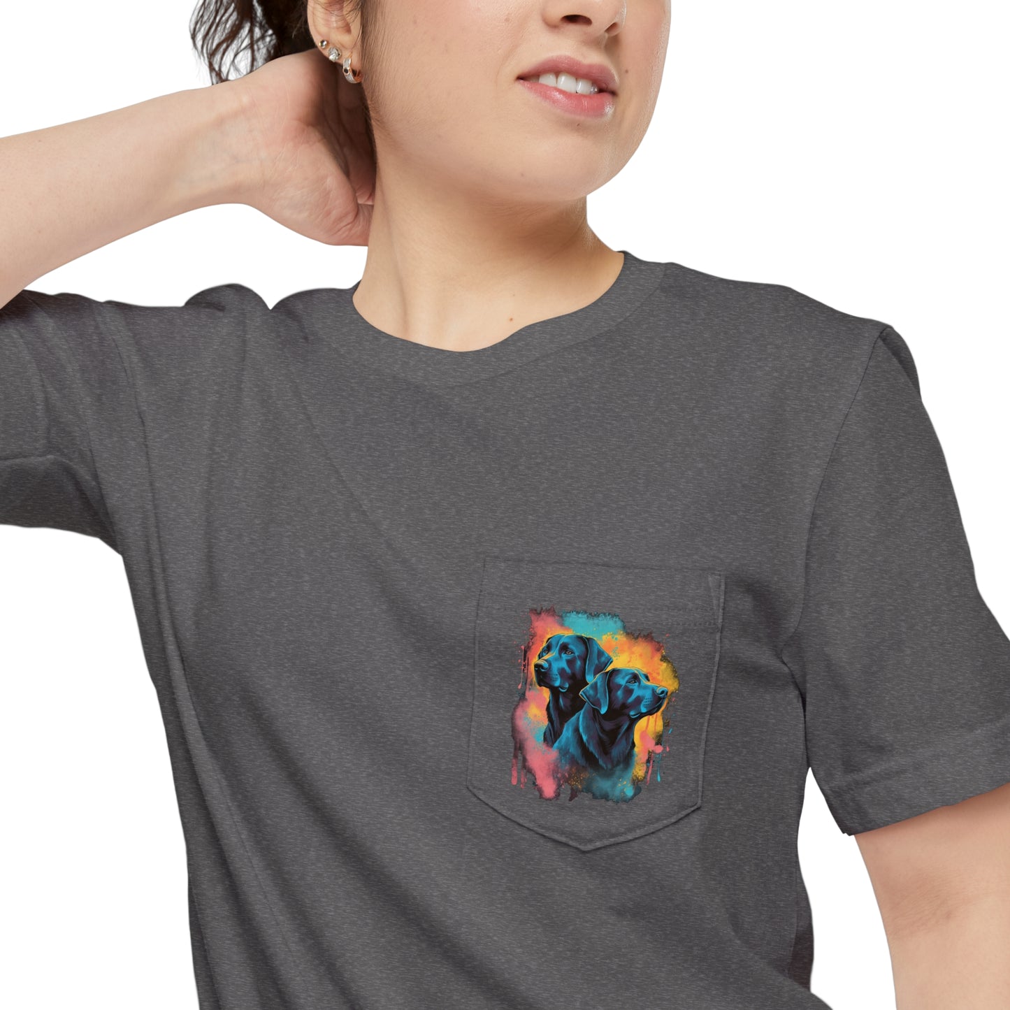 Streetwear Labrador Retriever Unisex Pocket Tee