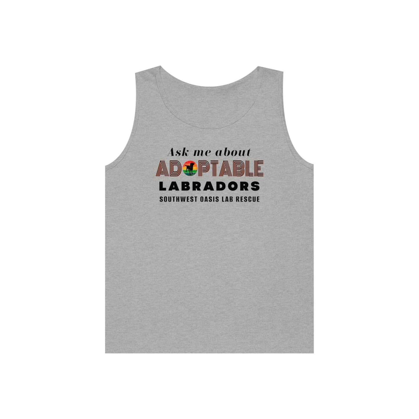 SOLR Ask Me Adoptable Labs Unisex Heavy Cotton Tank Top
