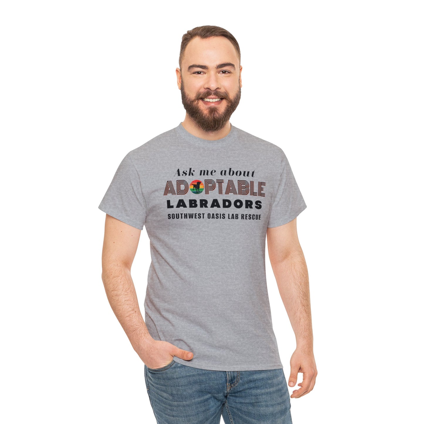 SOLR Ask Me Adoptable Labs Unisex Heavy Cotton Tee