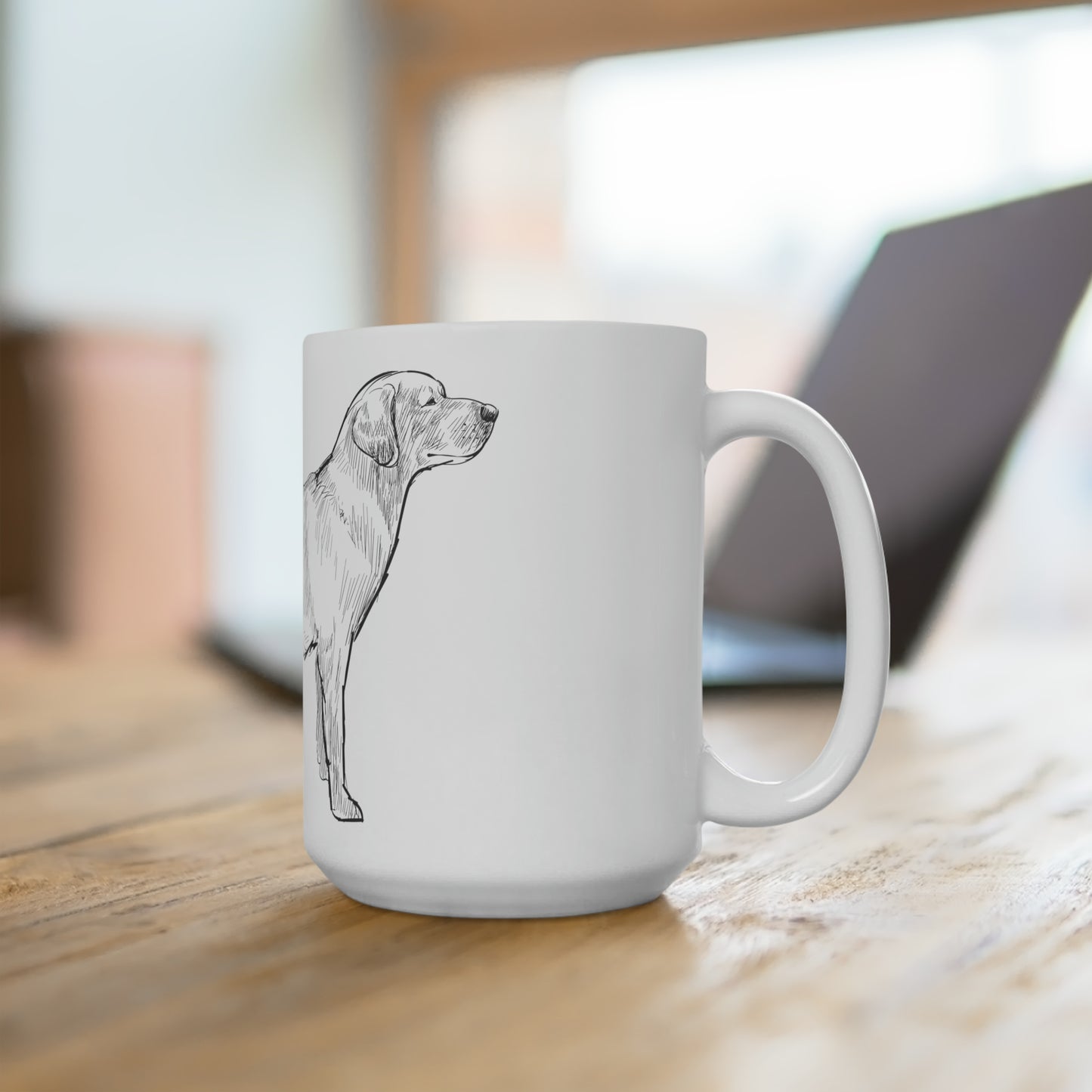 Simply Sketched Labrador Retriever 15 oz Ceramic Mug