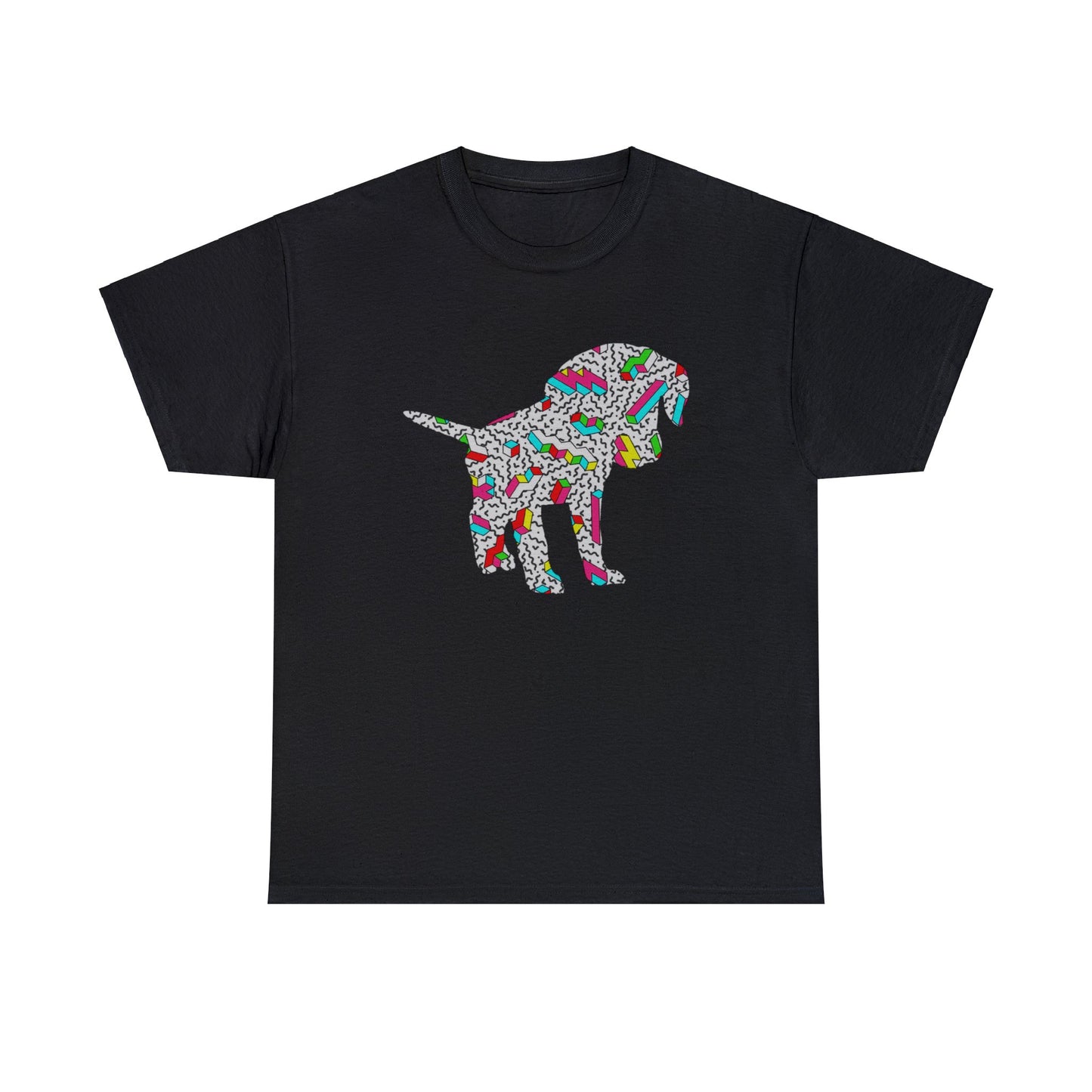 Retro Neon Labrador Retriever Puppy Unisex Cotton Tee