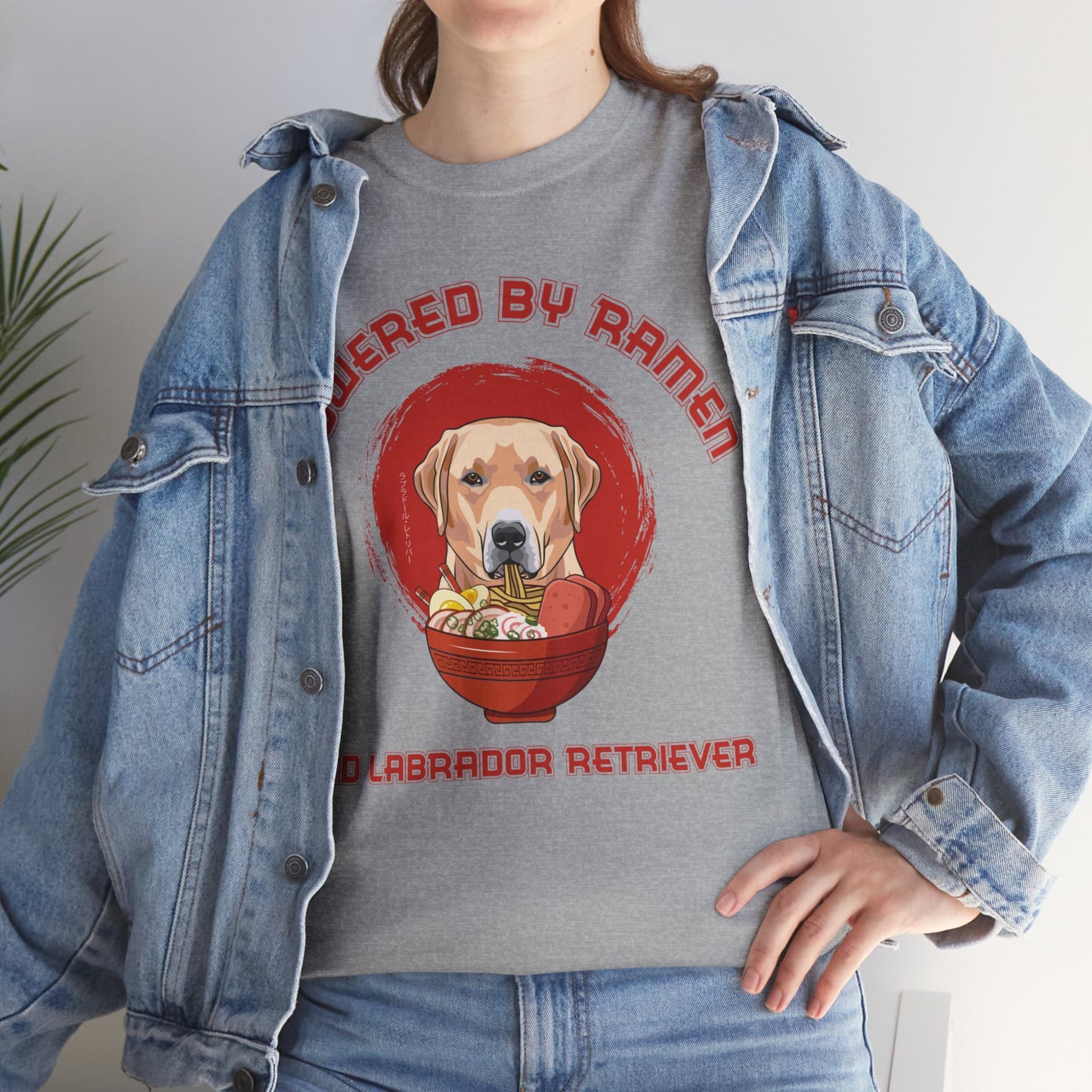 Labrador Retriever and Ramen Unisex Cotton Tee