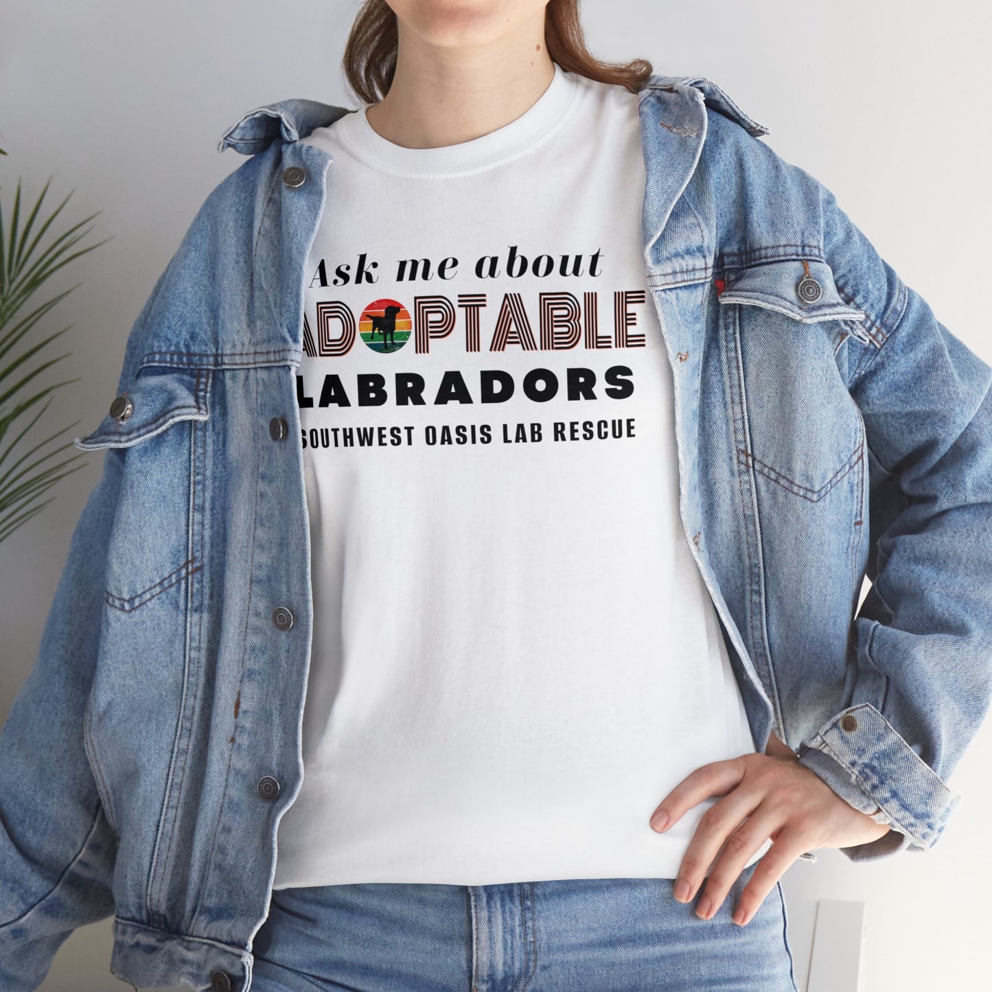 SOLR Ask Me Adoptable Labs Unisex Heavy Cotton Tee
