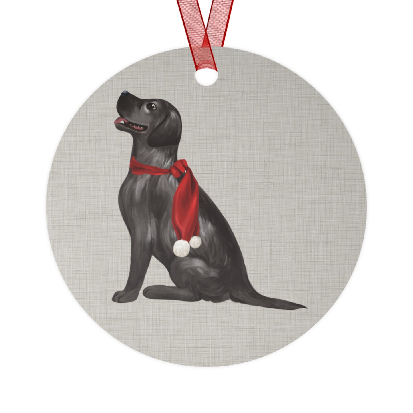 Black Labrador Retriever 2024 Metal Ornament