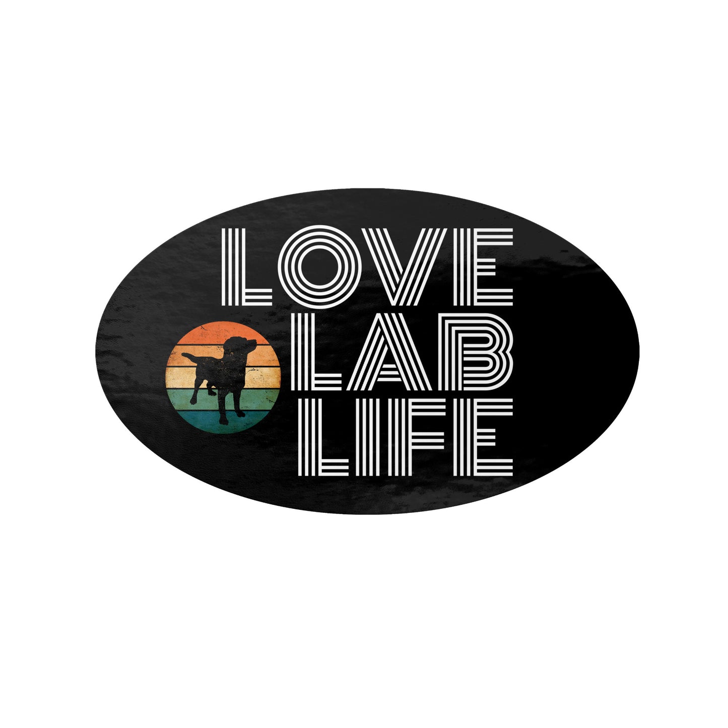 Love Lab Life Oval Car Decal/Sticker