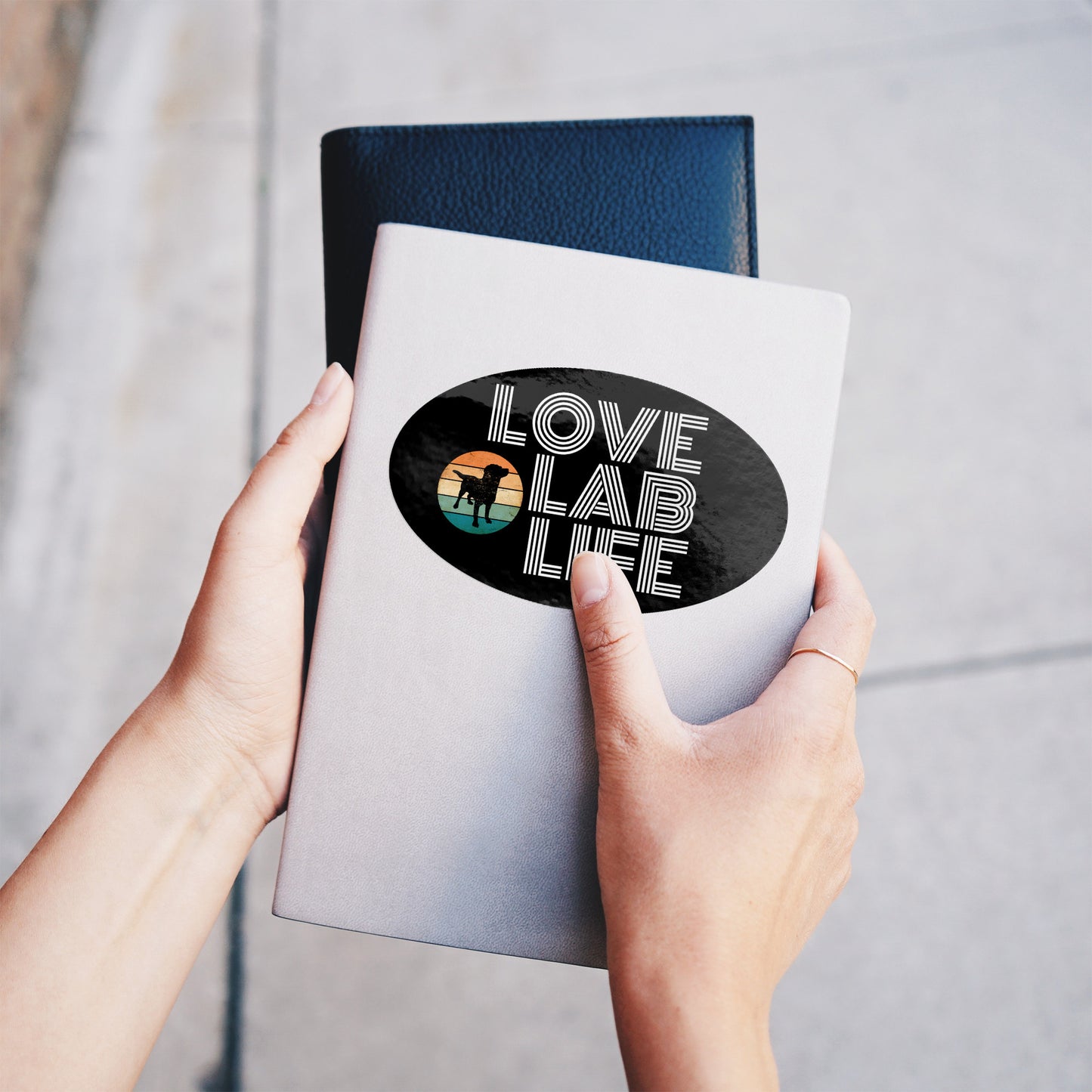 Love Lab Life Oval Car Decal/Sticker