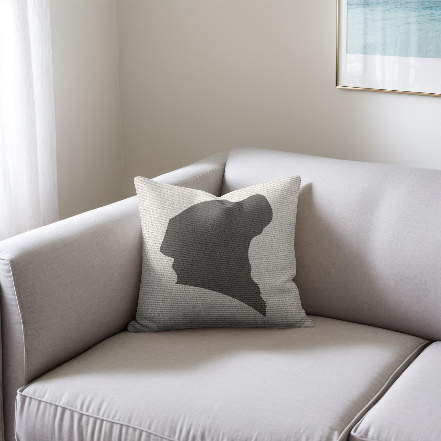 Labrador Retriever Victorian Silhouette Woven Pillows