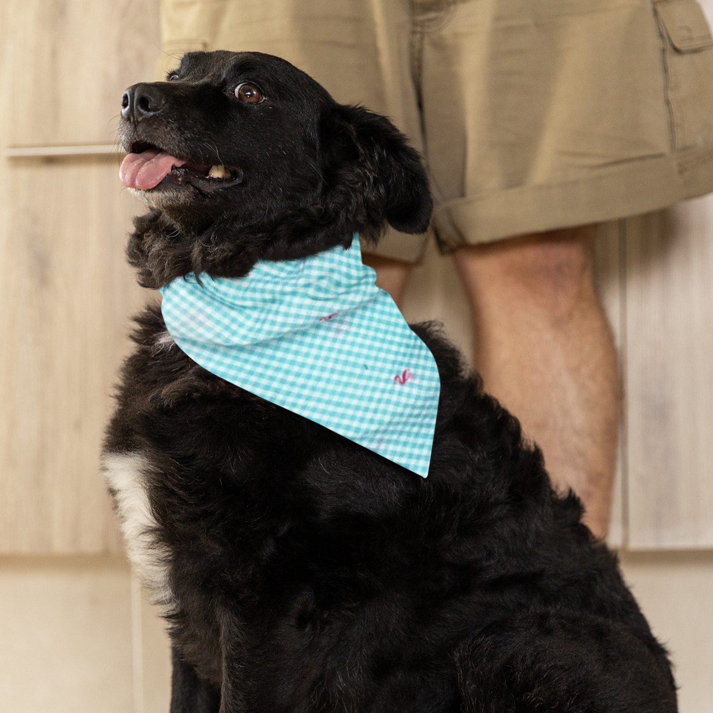 Gingham Flamingos Bandana