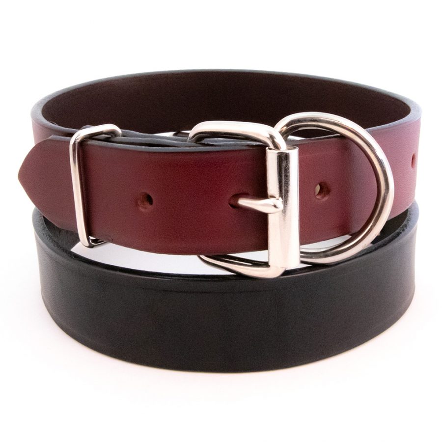 Tuff Stuff 2" Black Leather Collars for Big Dogs