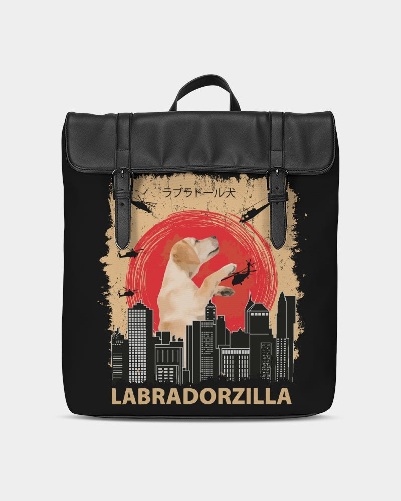 solid black Casual Flap Backpack