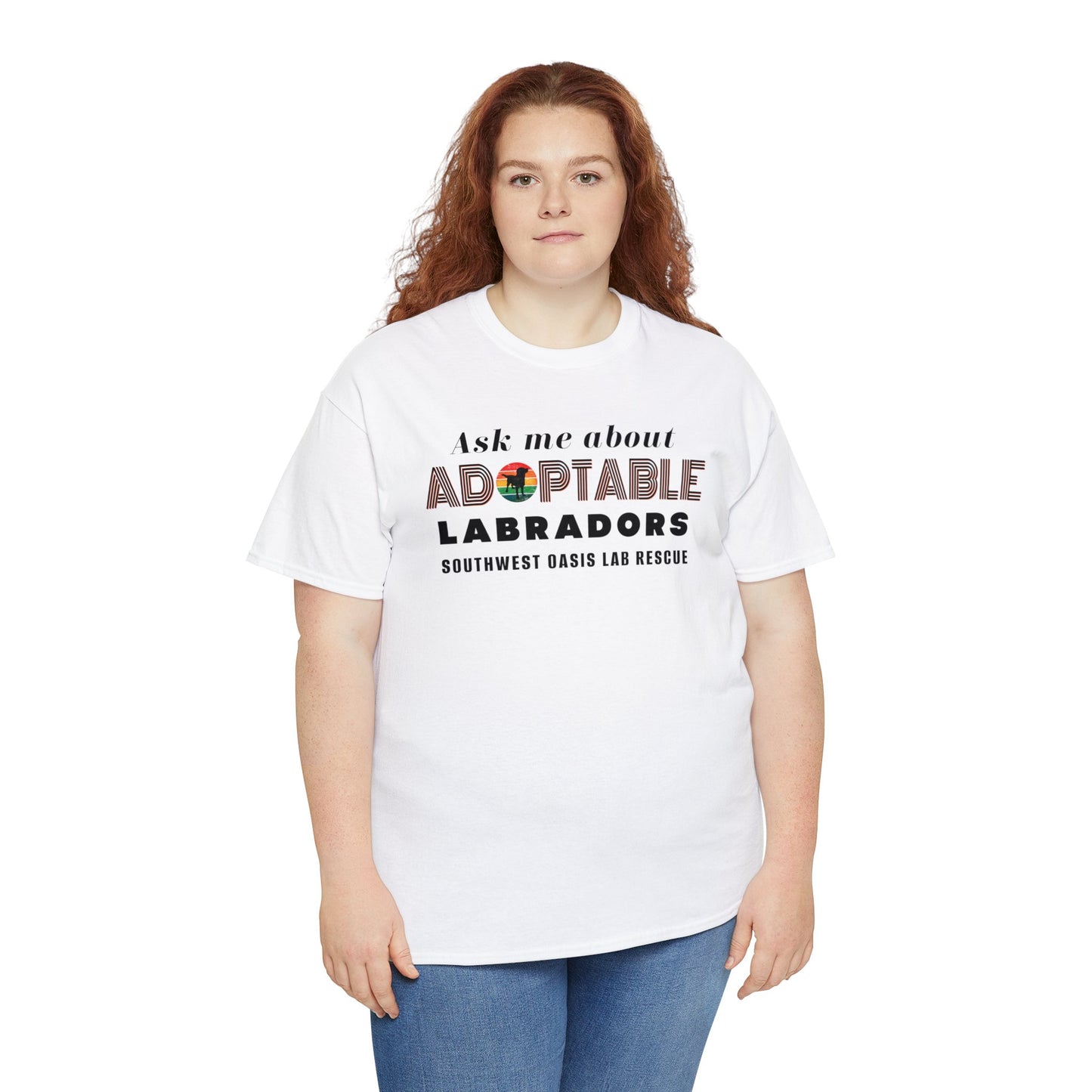 SOLR Ask Me Adoptable Labs Unisex Heavy Cotton Tee