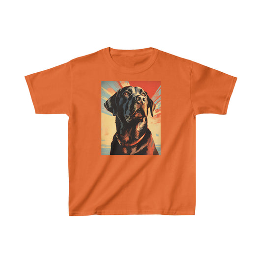 Labrador Retriever Pop-Art Kids Heavy Cotton Tee