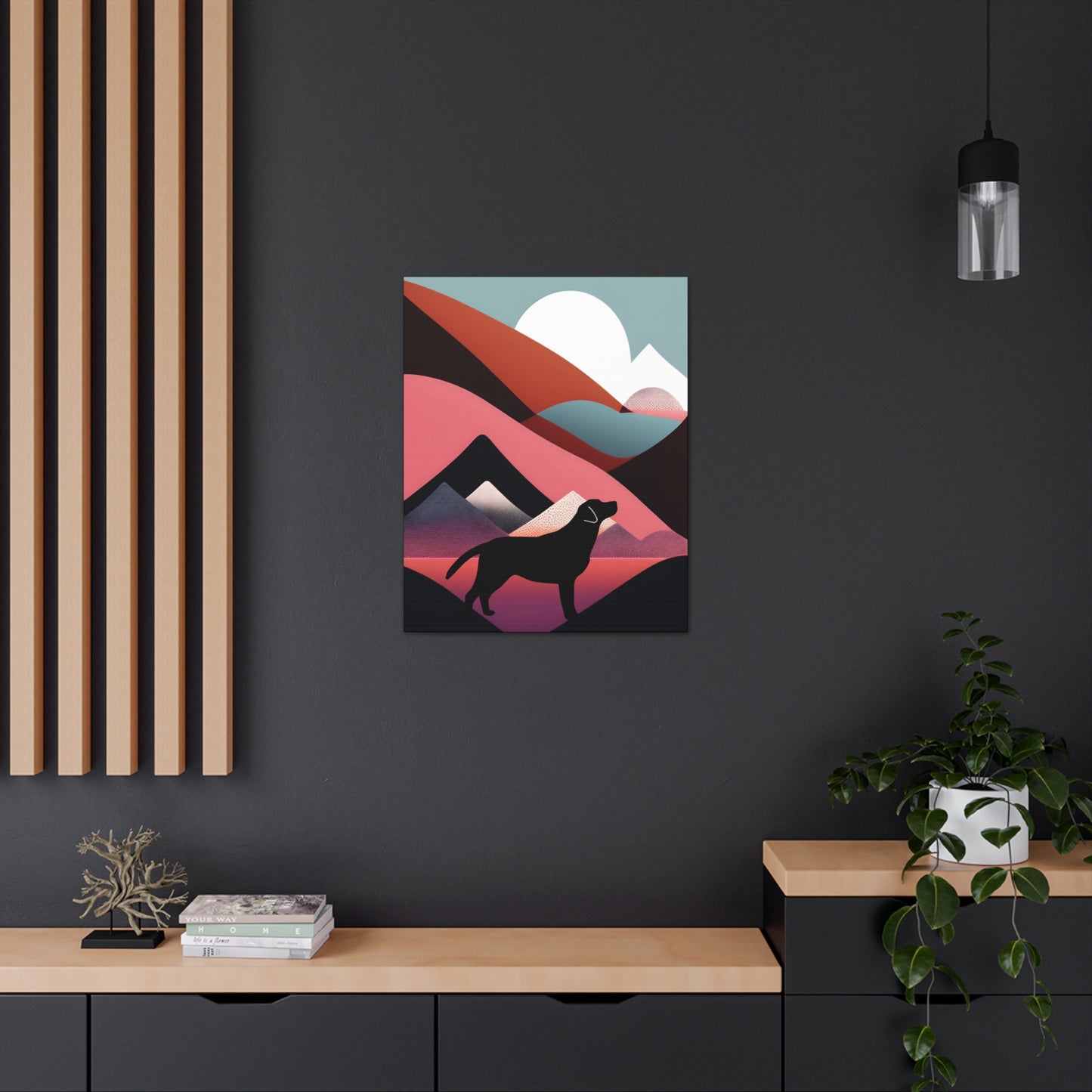 Mid-Century Labrador Abstract 1 Gallery Wrap Canvas