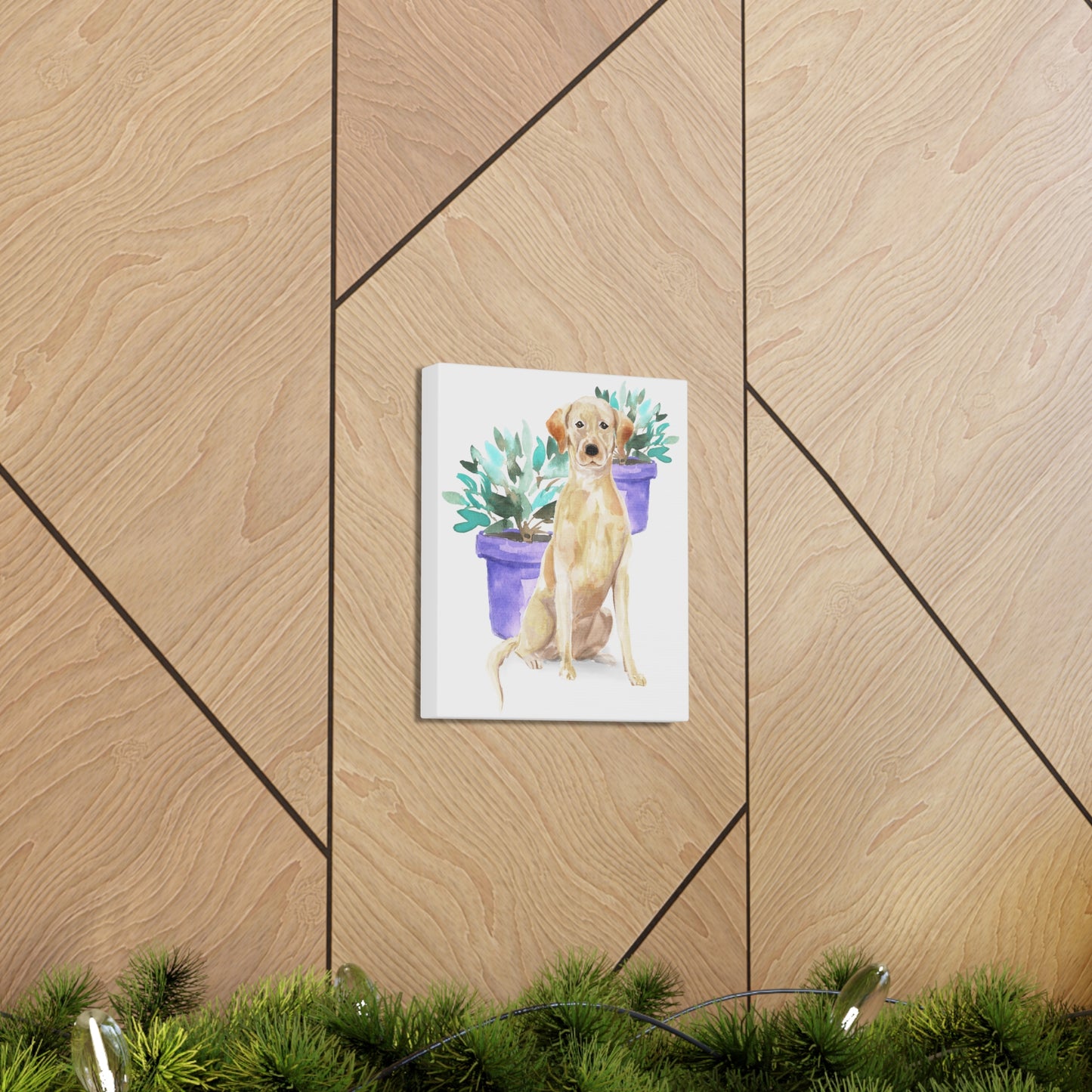 Yellow Labrador Watercolor Canvas Gallery Wraps