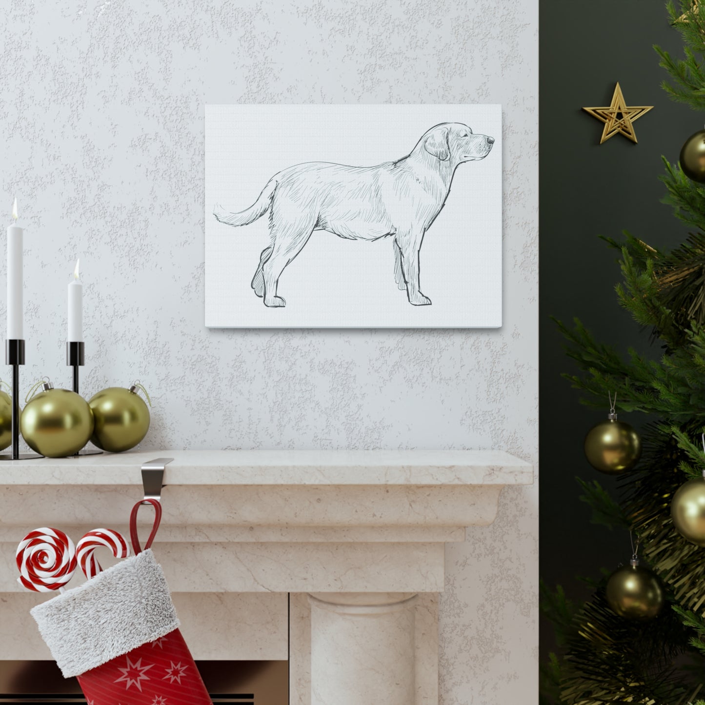 Simply Sketched Perfection - Exclusive Labrador Retriever Canvas Gallery Wraps