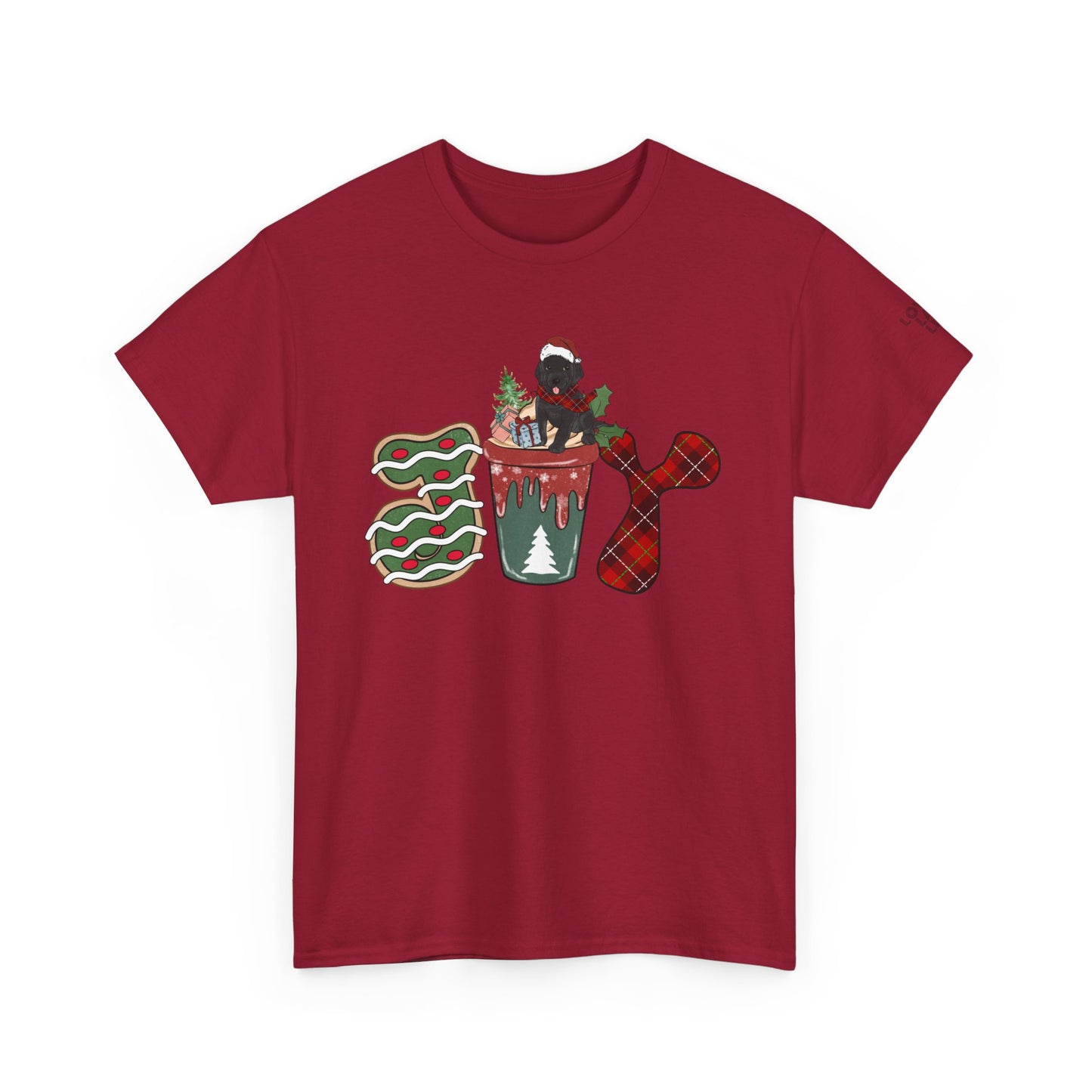 Black Labrador JOY Holiday Unisex Heavy Cotton Tee