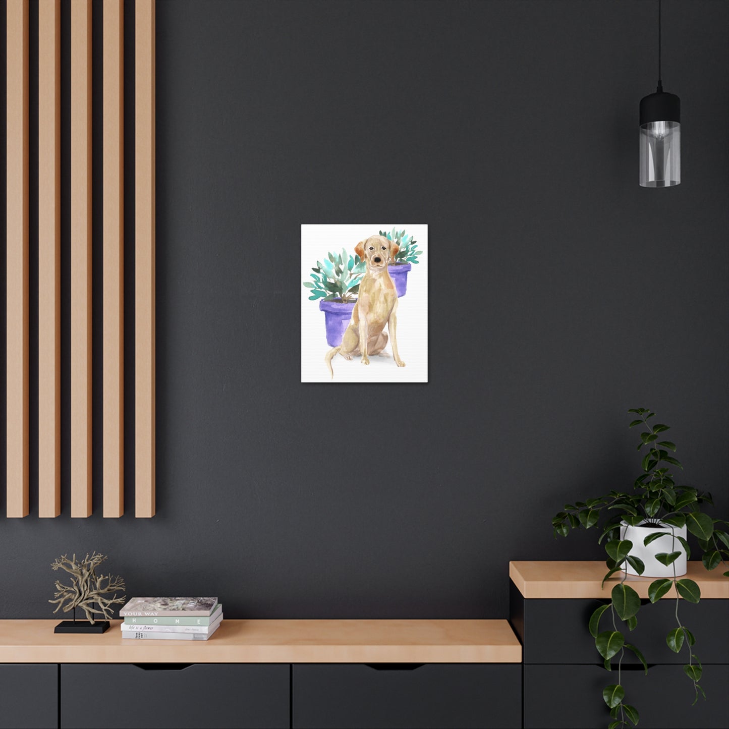 Yellow Labrador Watercolor Canvas Gallery Wraps