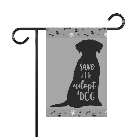 Save a Life Adopt a Dog Garden Banner