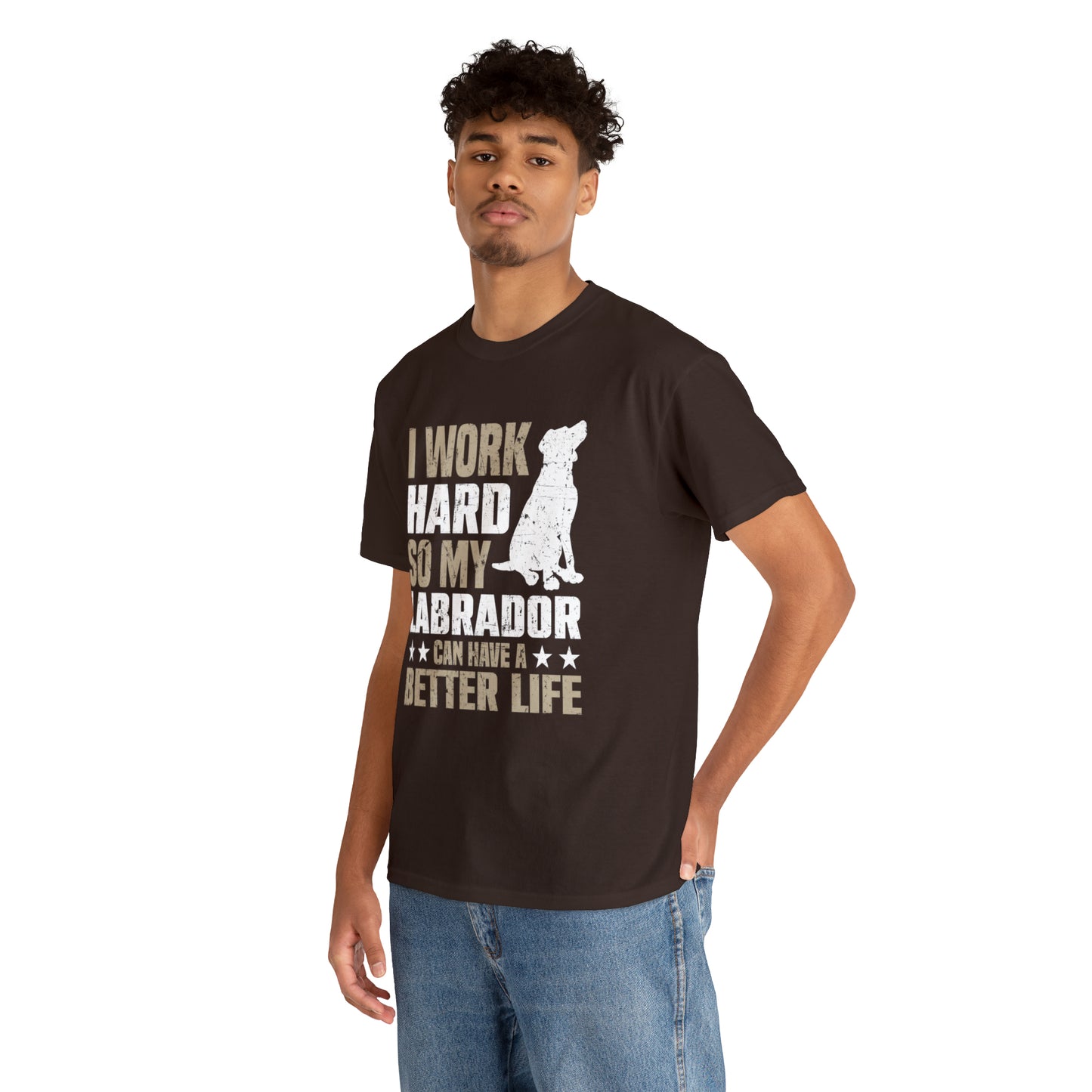Work Hard for Labrador Unisex Cotton Tee