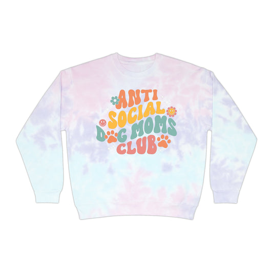 Anti-Social Dog Moms Club Tie-Dye Sweatshirt