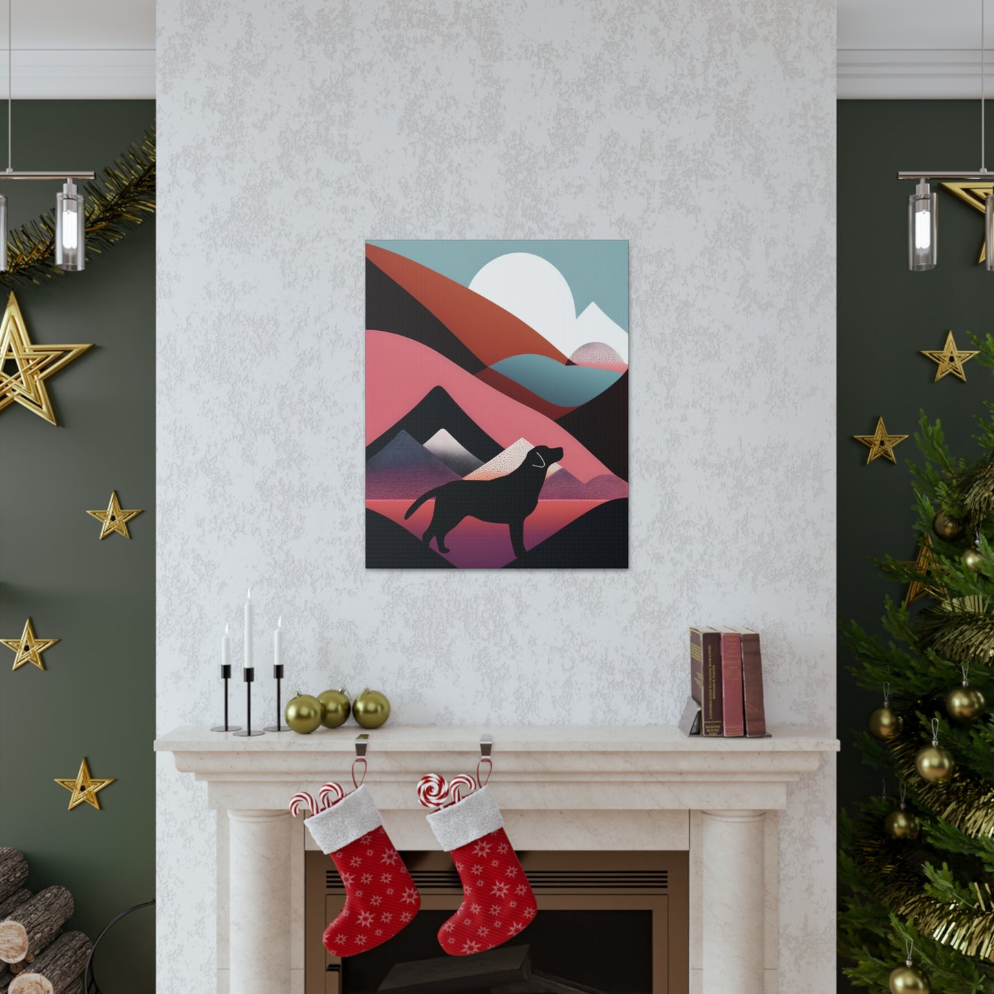 Mid-Century Labrador Abstract 1 Gallery Wrap Canvas