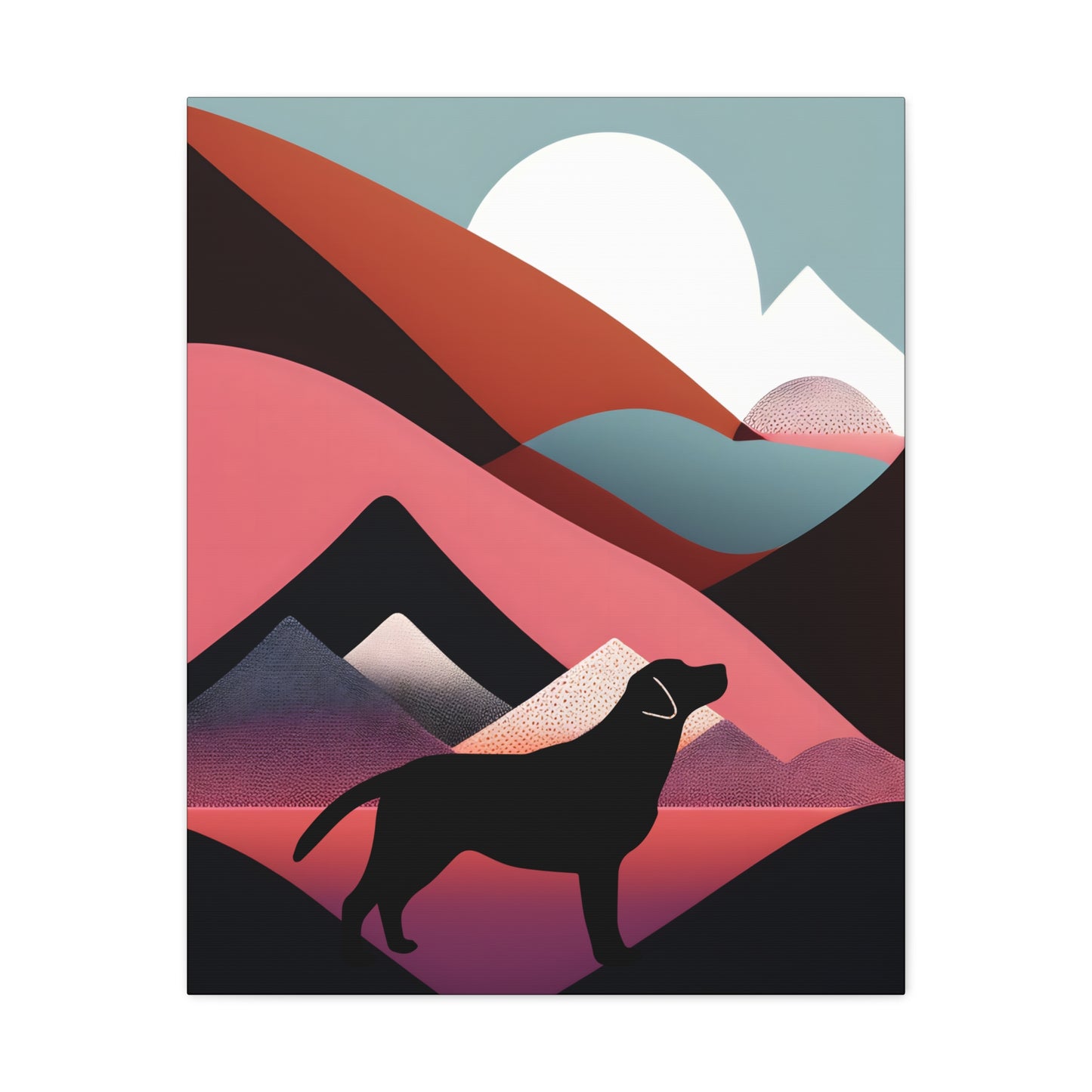 Mid-Century Labrador Abstract 1 Gallery Wrap Canvas